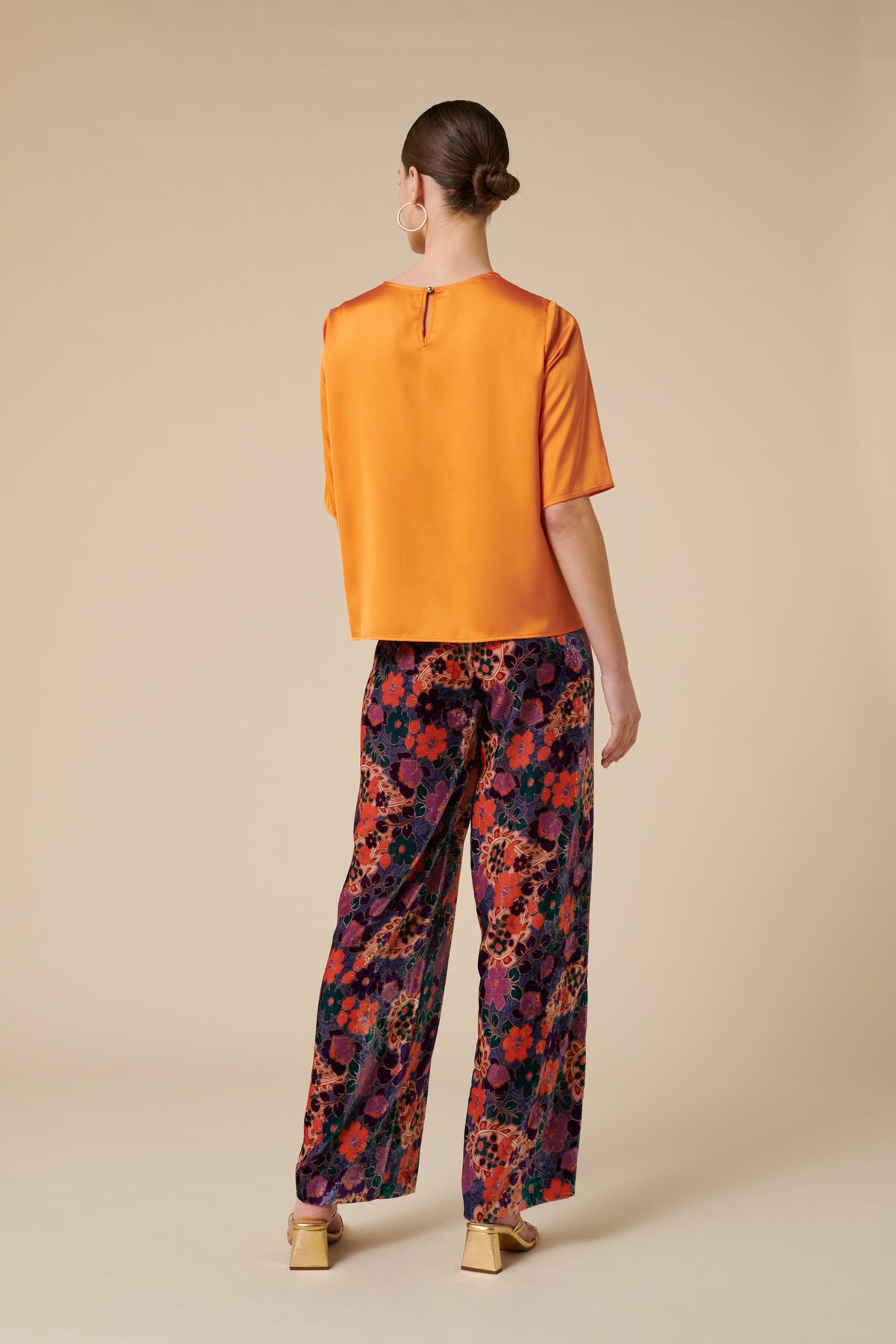 Top t-shirt en satin