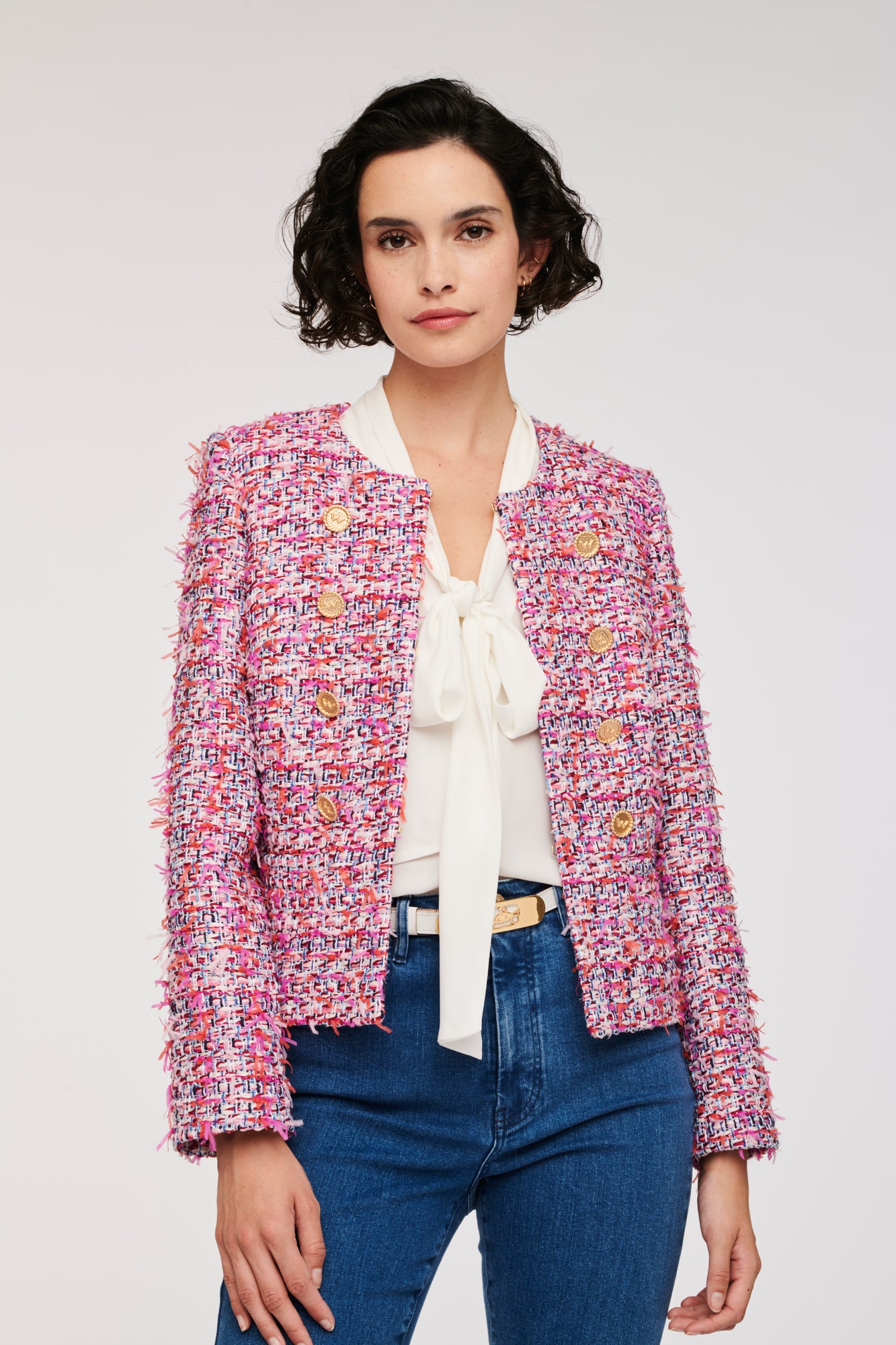 Veste en tweed fantaisie