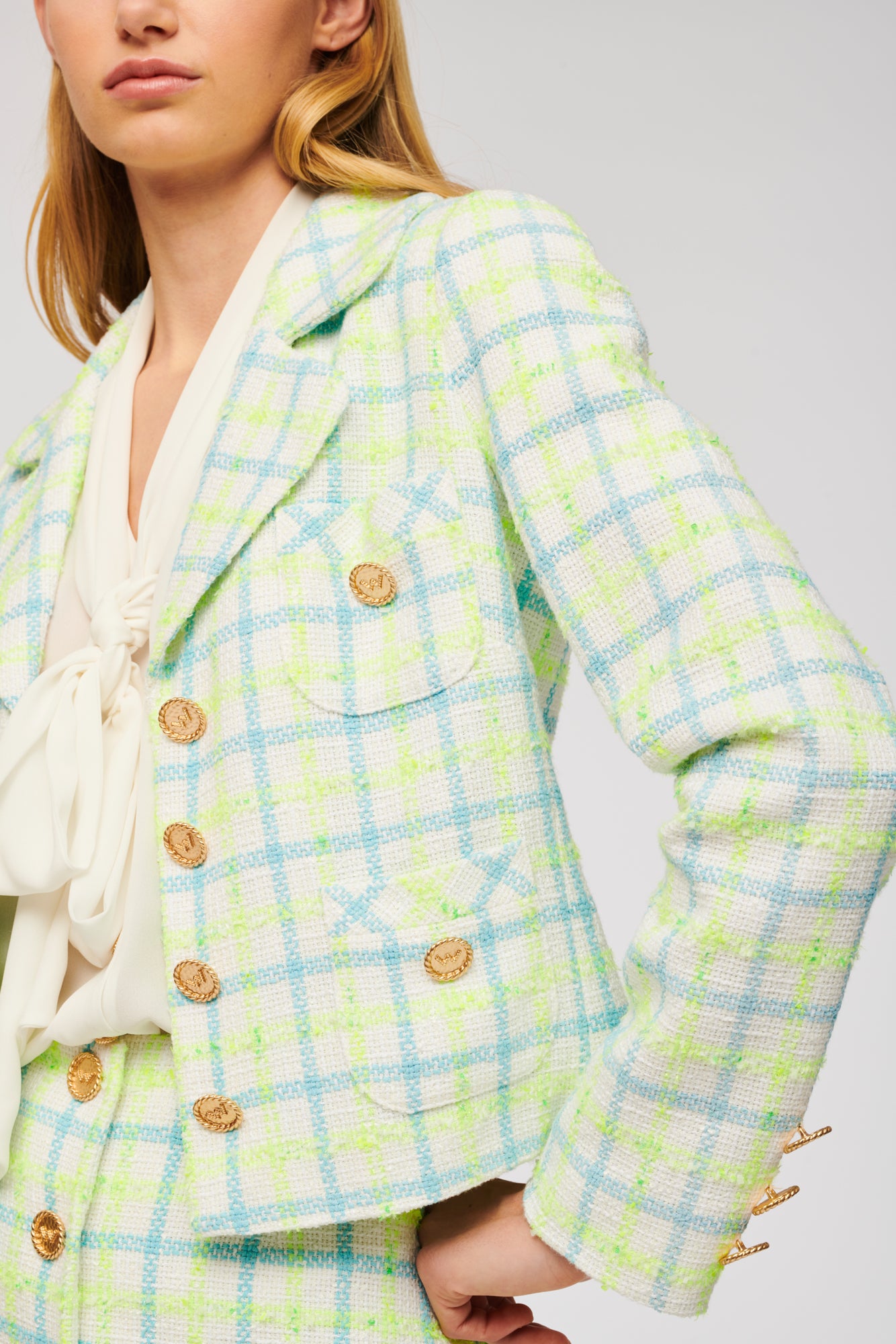 Checked tweed jacket