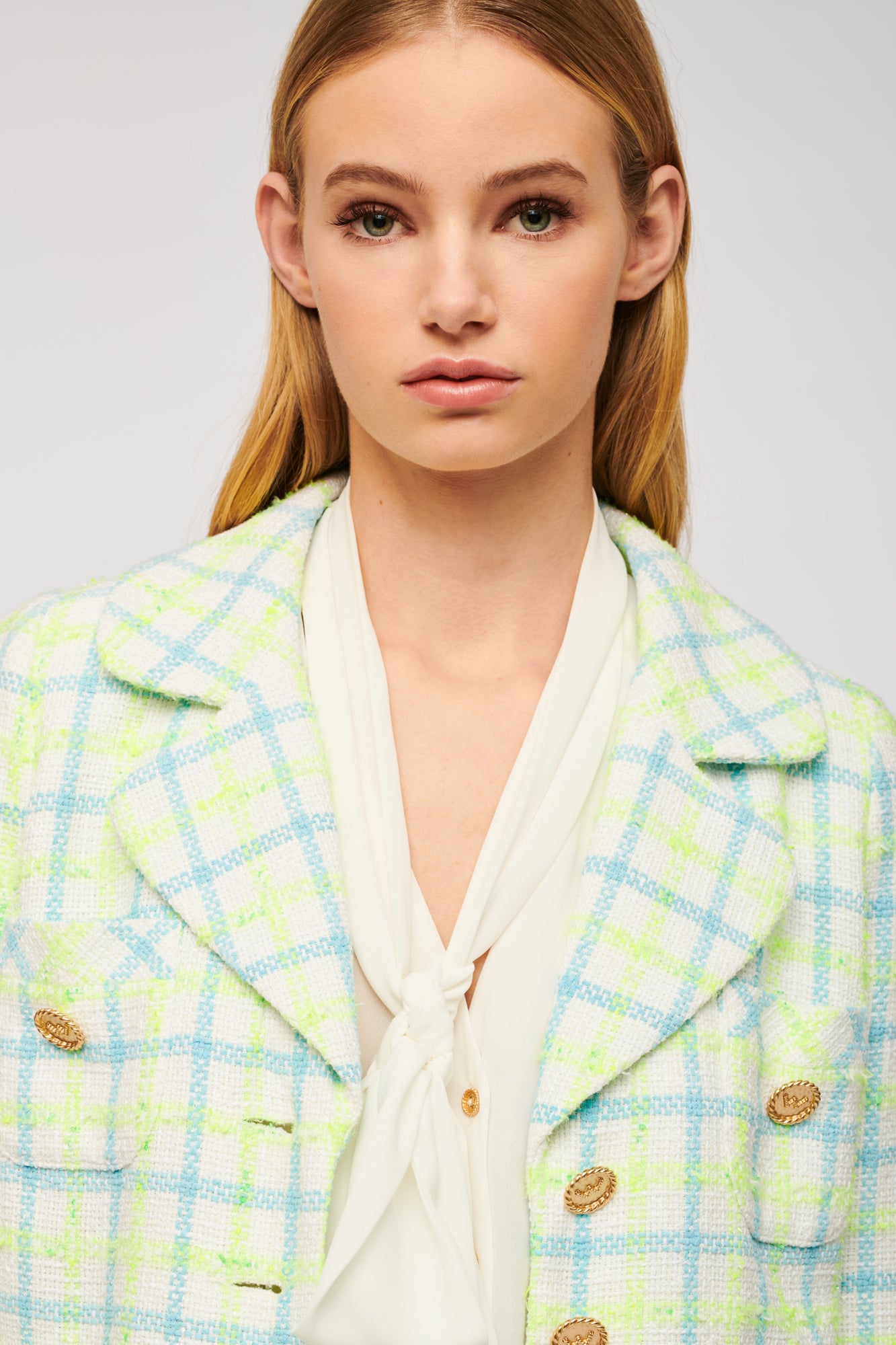 Checked tweed jacket