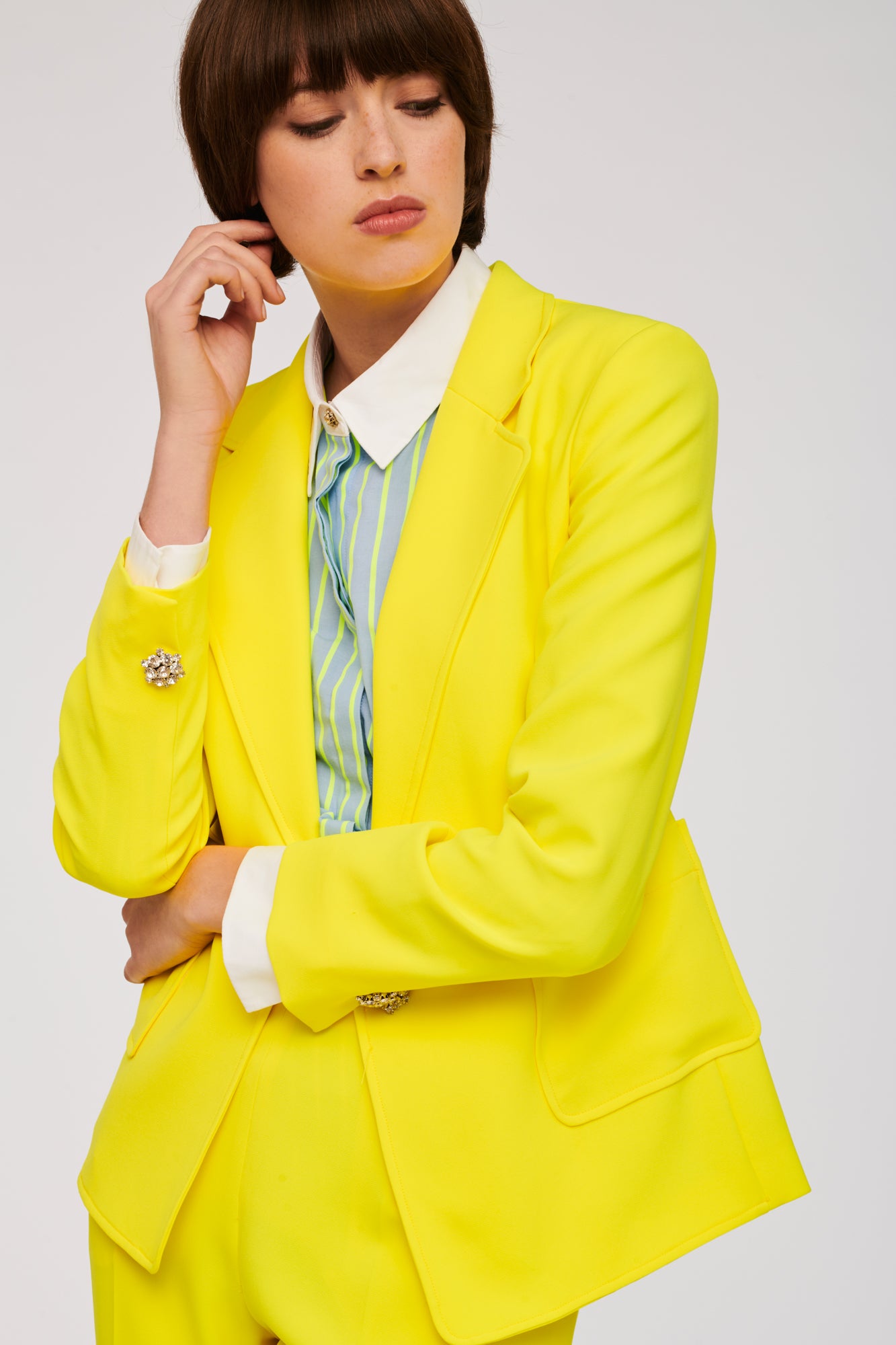 Blazer jacket with jewellery buttons