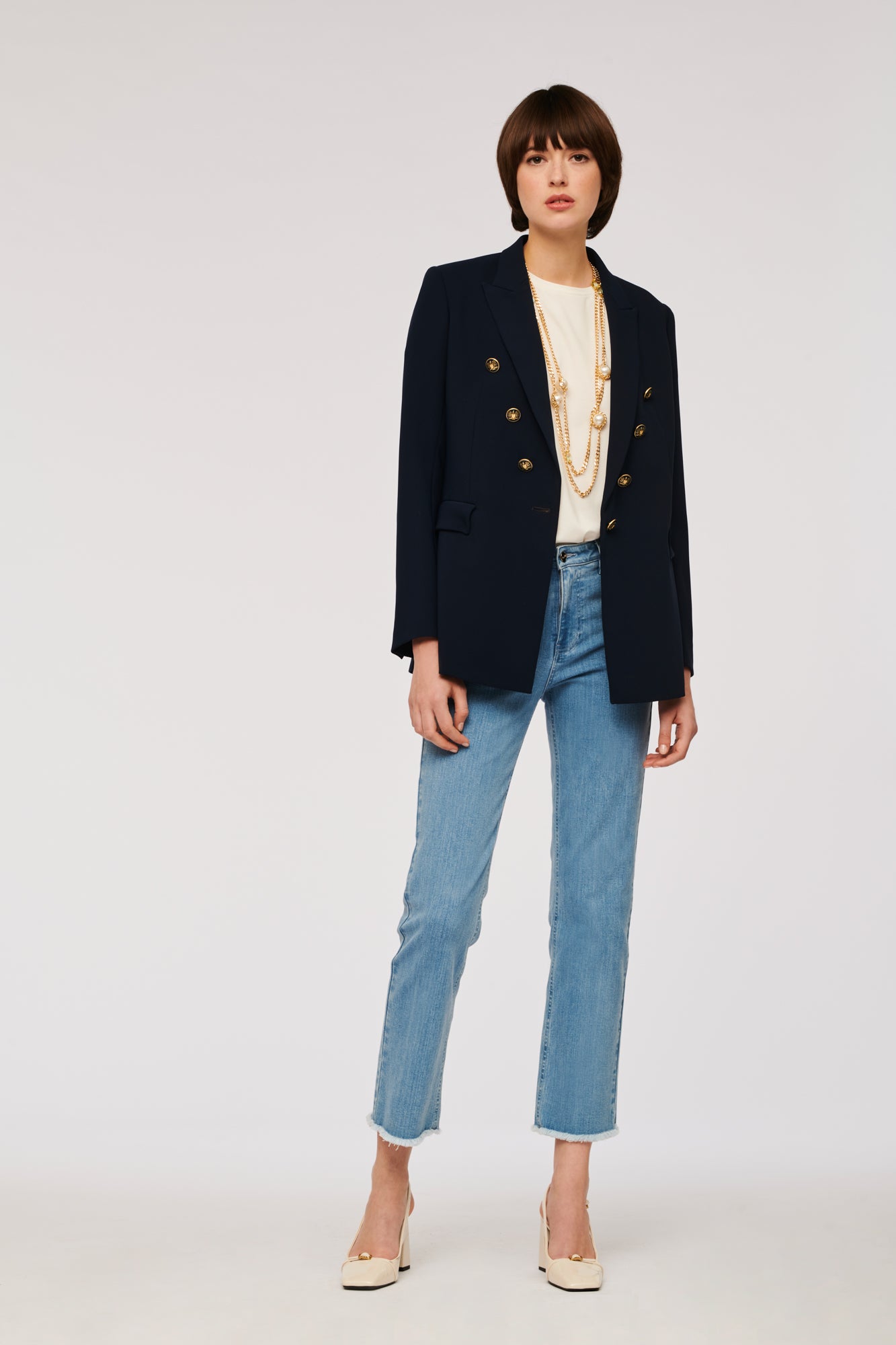 Crêpe blazer jacket