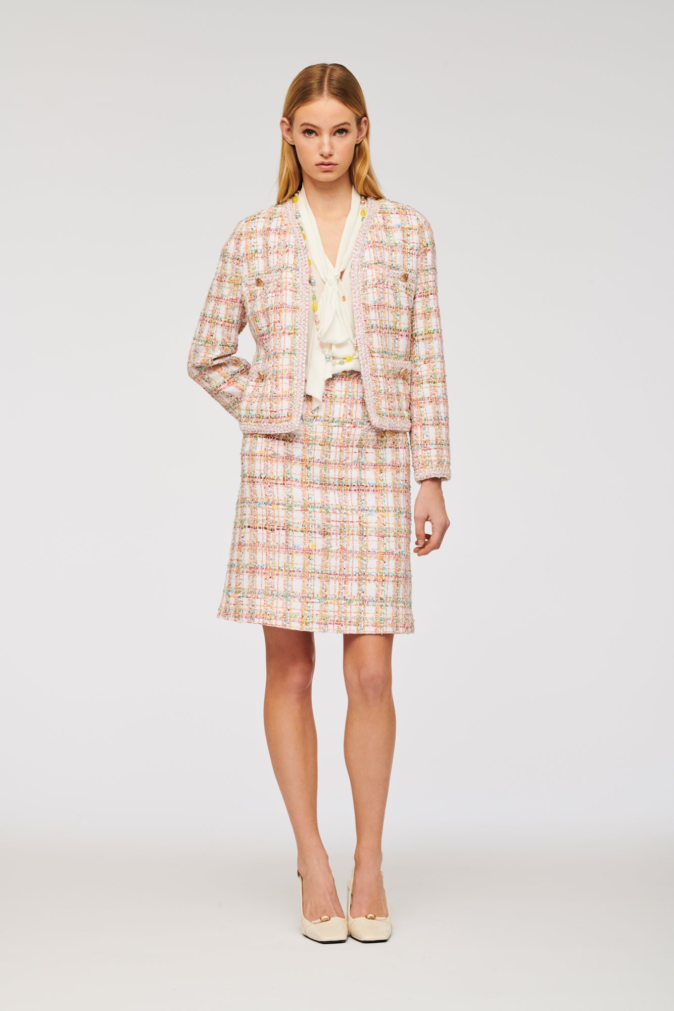Pastel tweed jacket