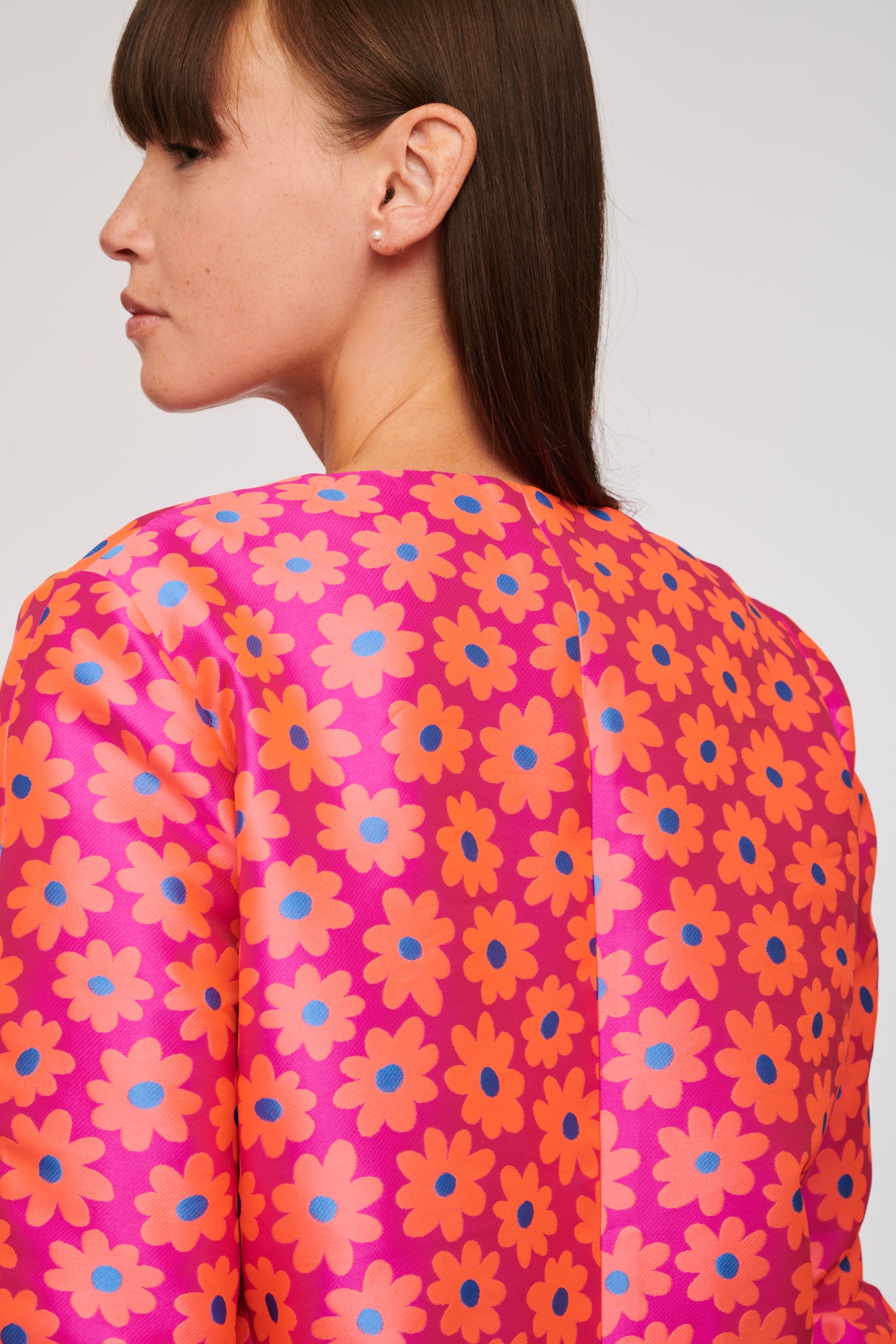 Long decorative jacquard jacket