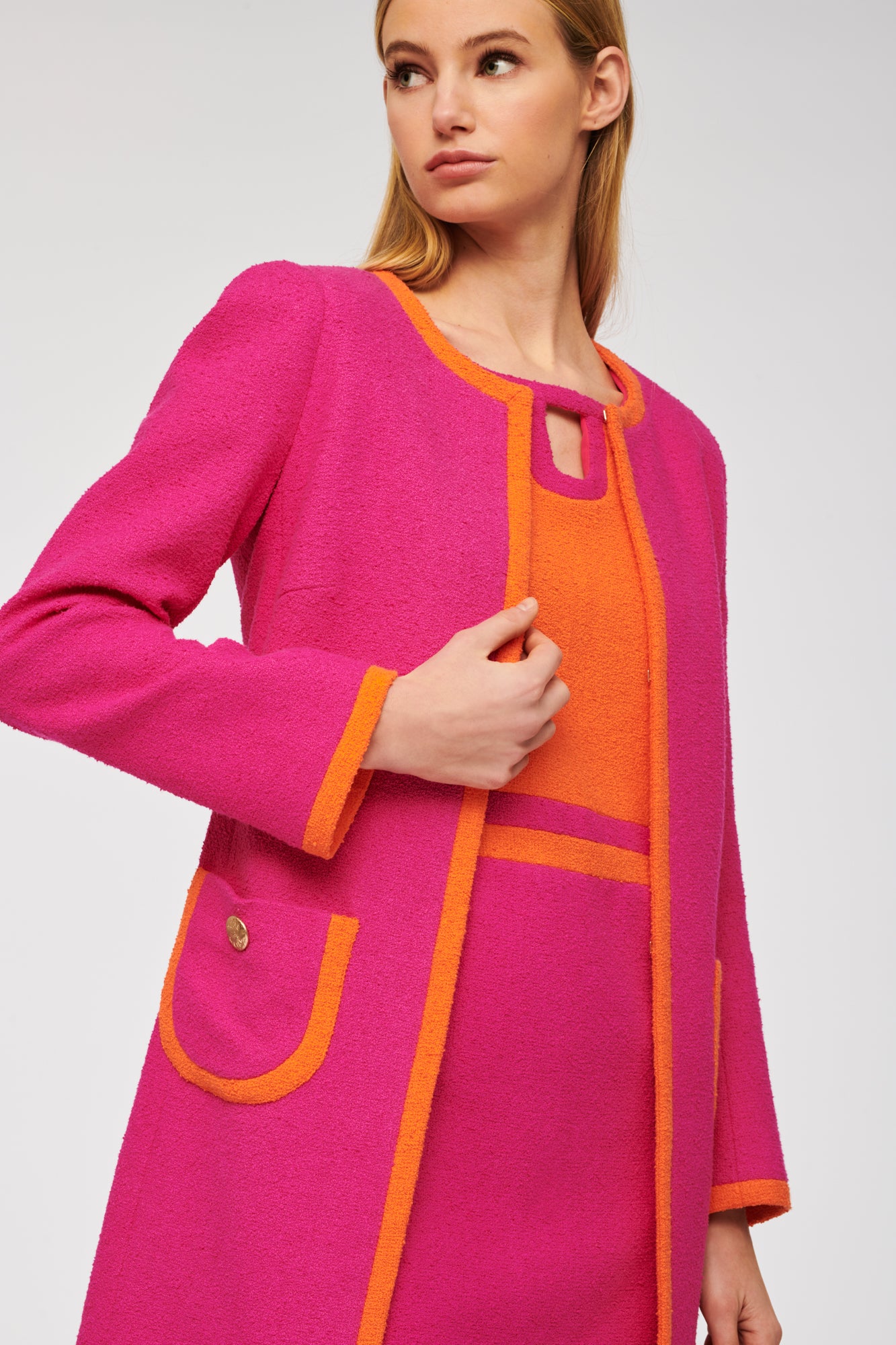 Long terry cotton jacket