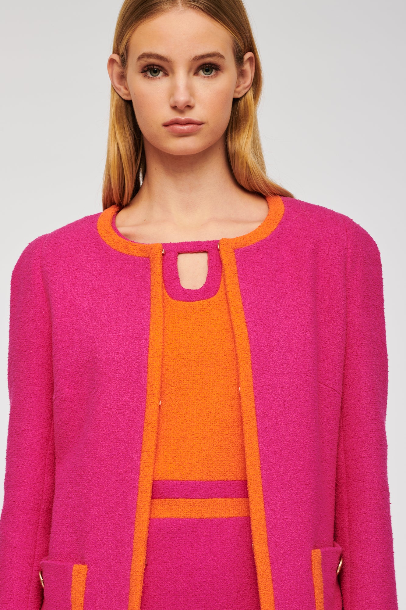 Long terry cotton jacket