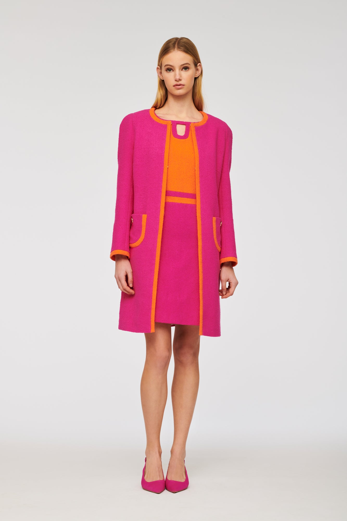 Long terry cotton jacket