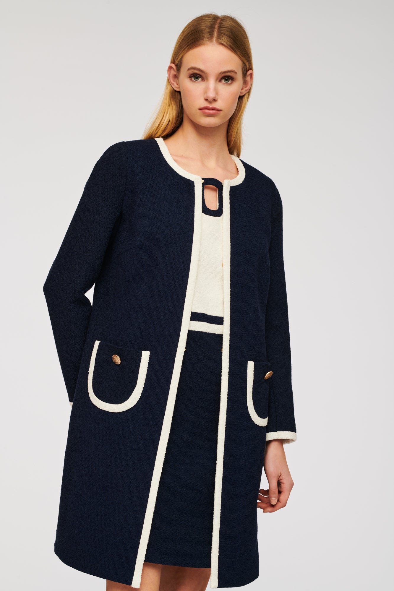 Long terry cotton jacket