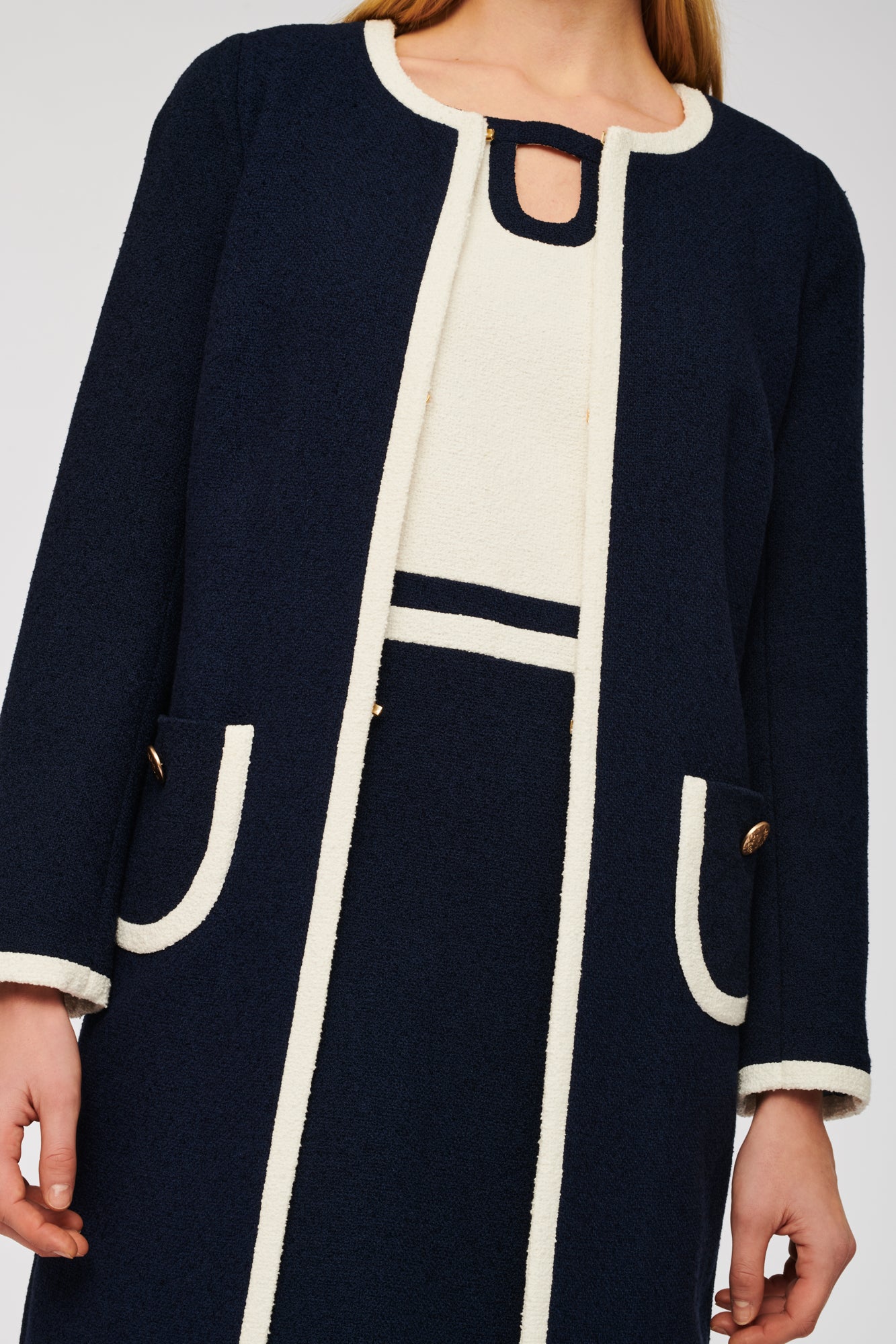 Long terry cotton jacket