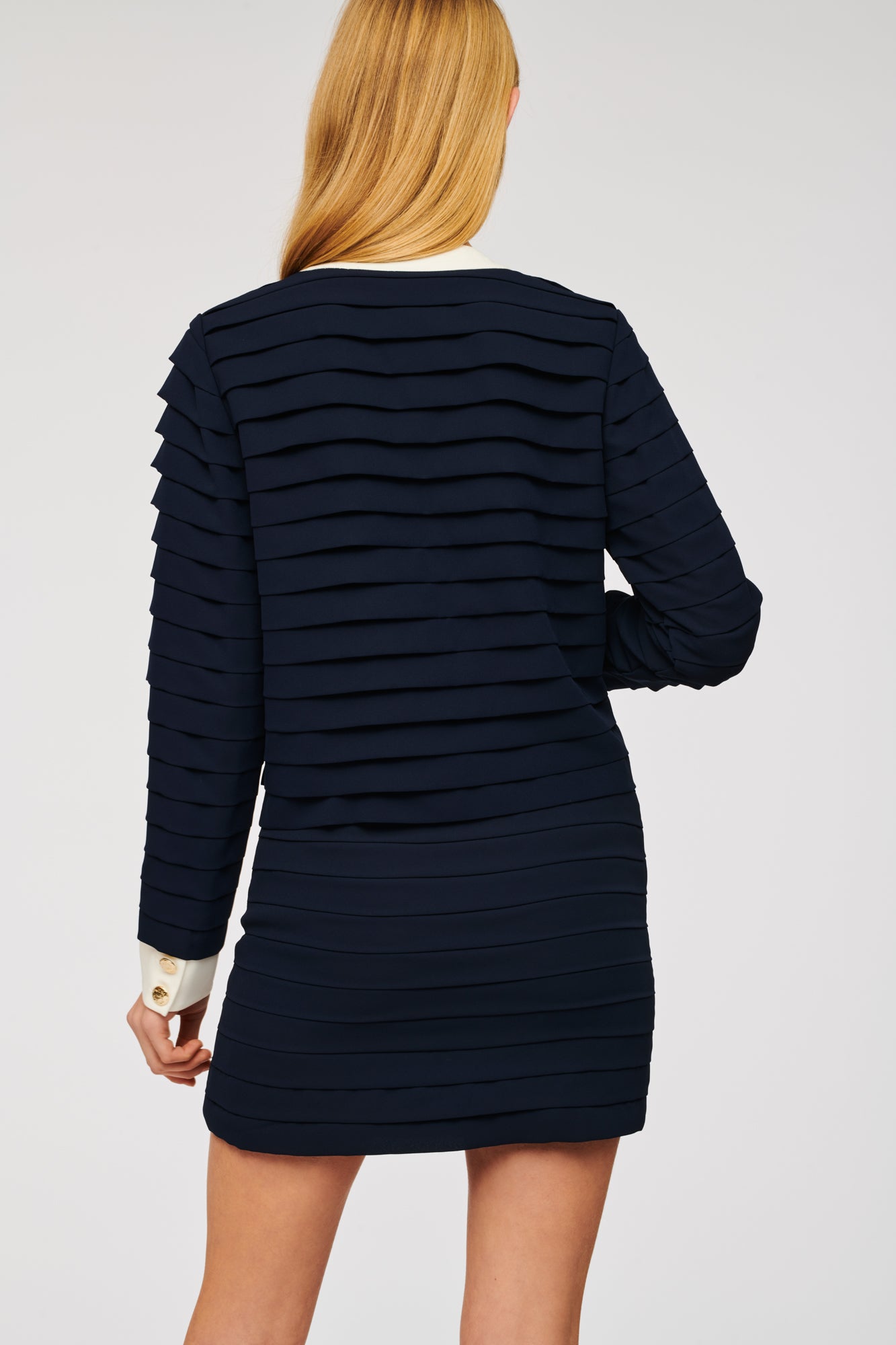 Pleated pencil skirt