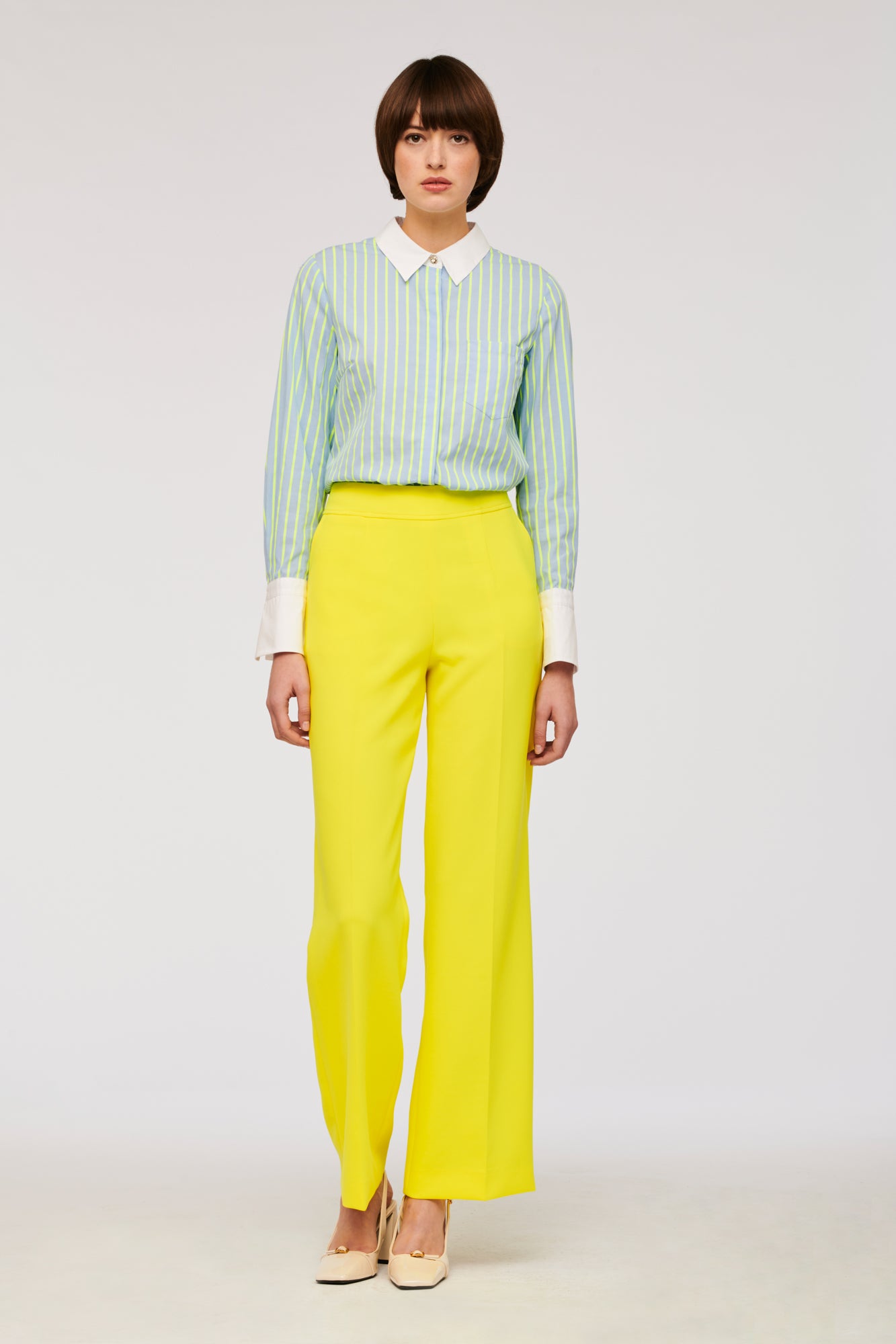 Wide-leg crêpe trousers 