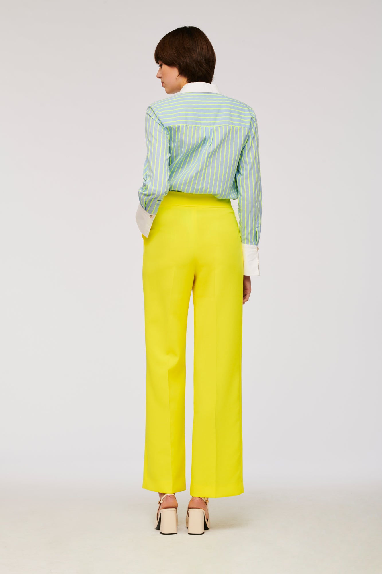 Wide-leg crêpe trousers 