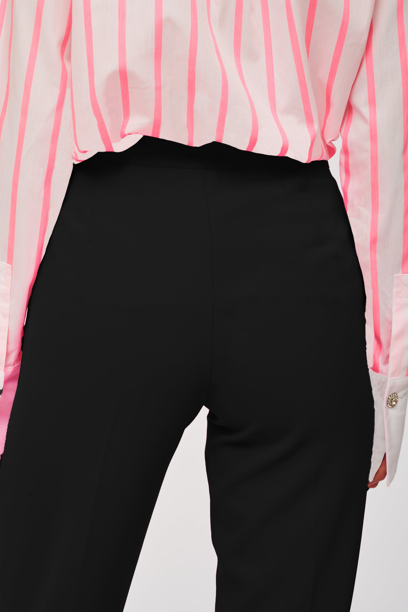 Straight-leg crêpe trousers
