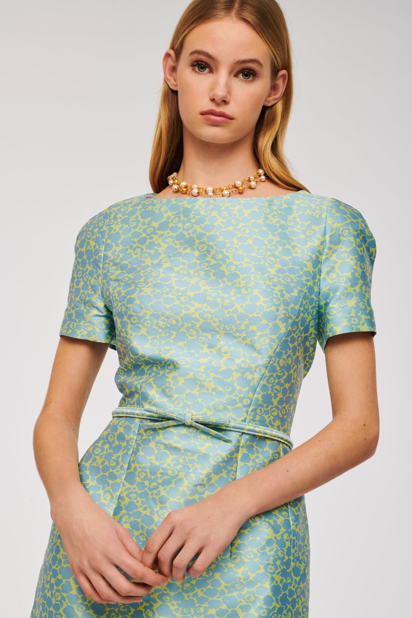 Jacquard cocktail dress