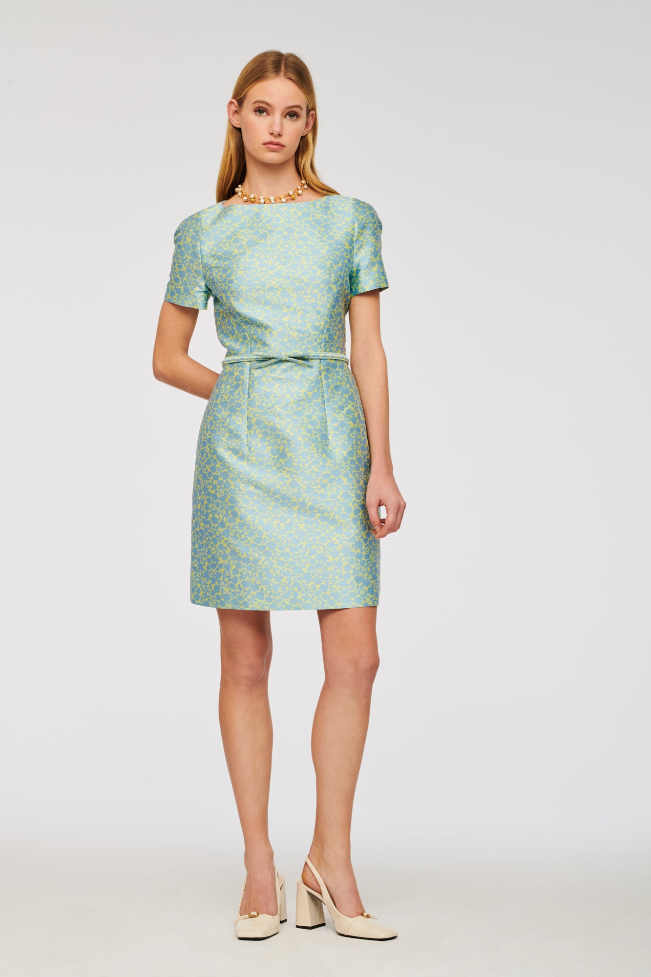 Jacquard cocktail dress