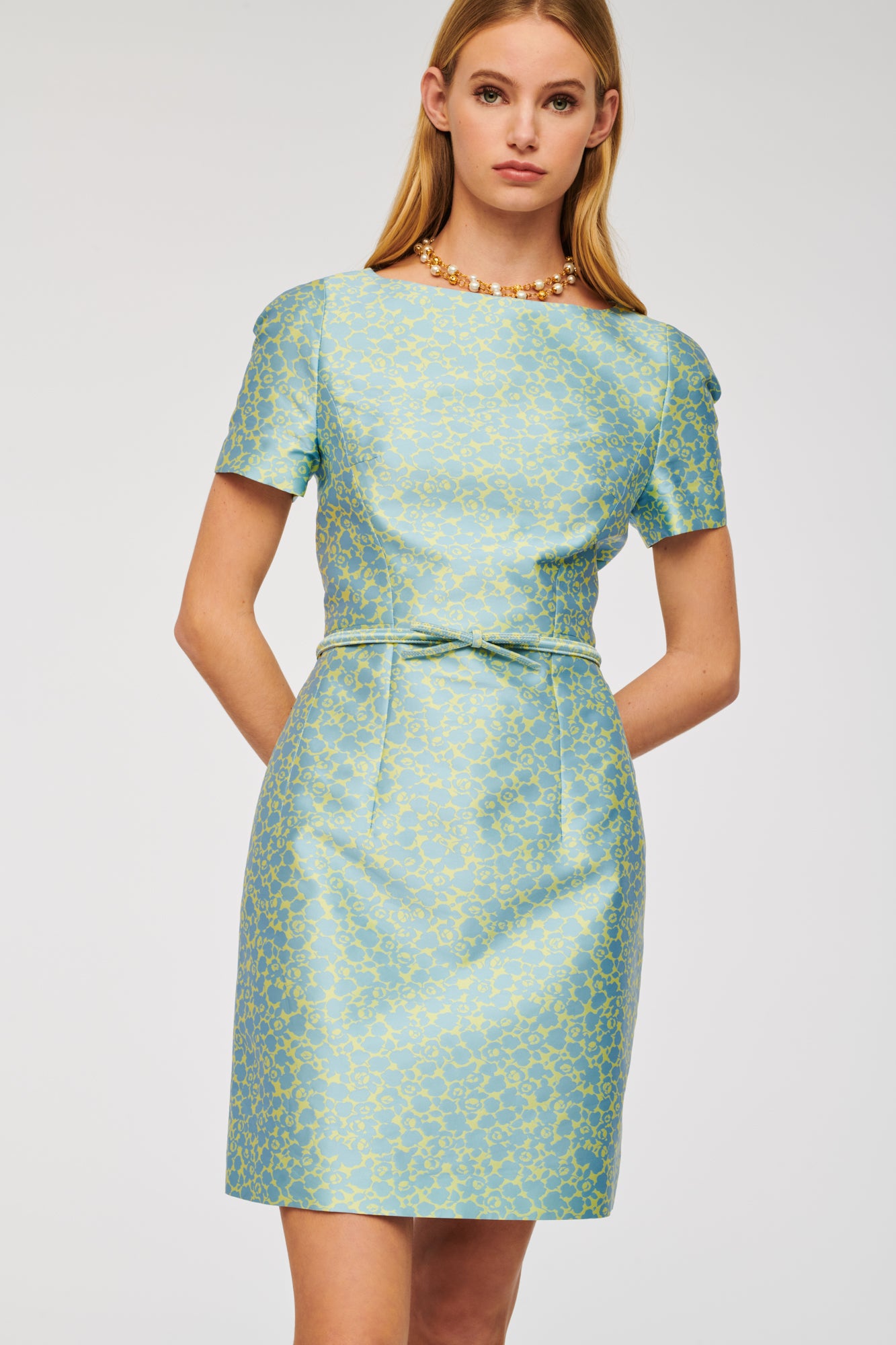 Jacquard cocktail dress