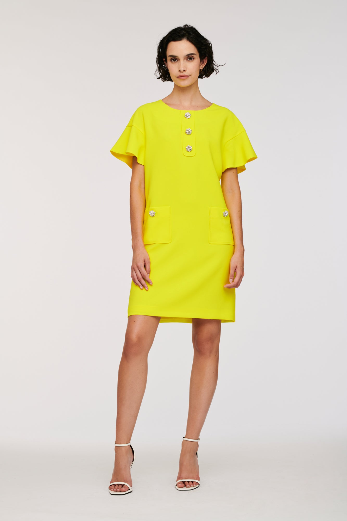 Cocktail dress with jewellery buttons