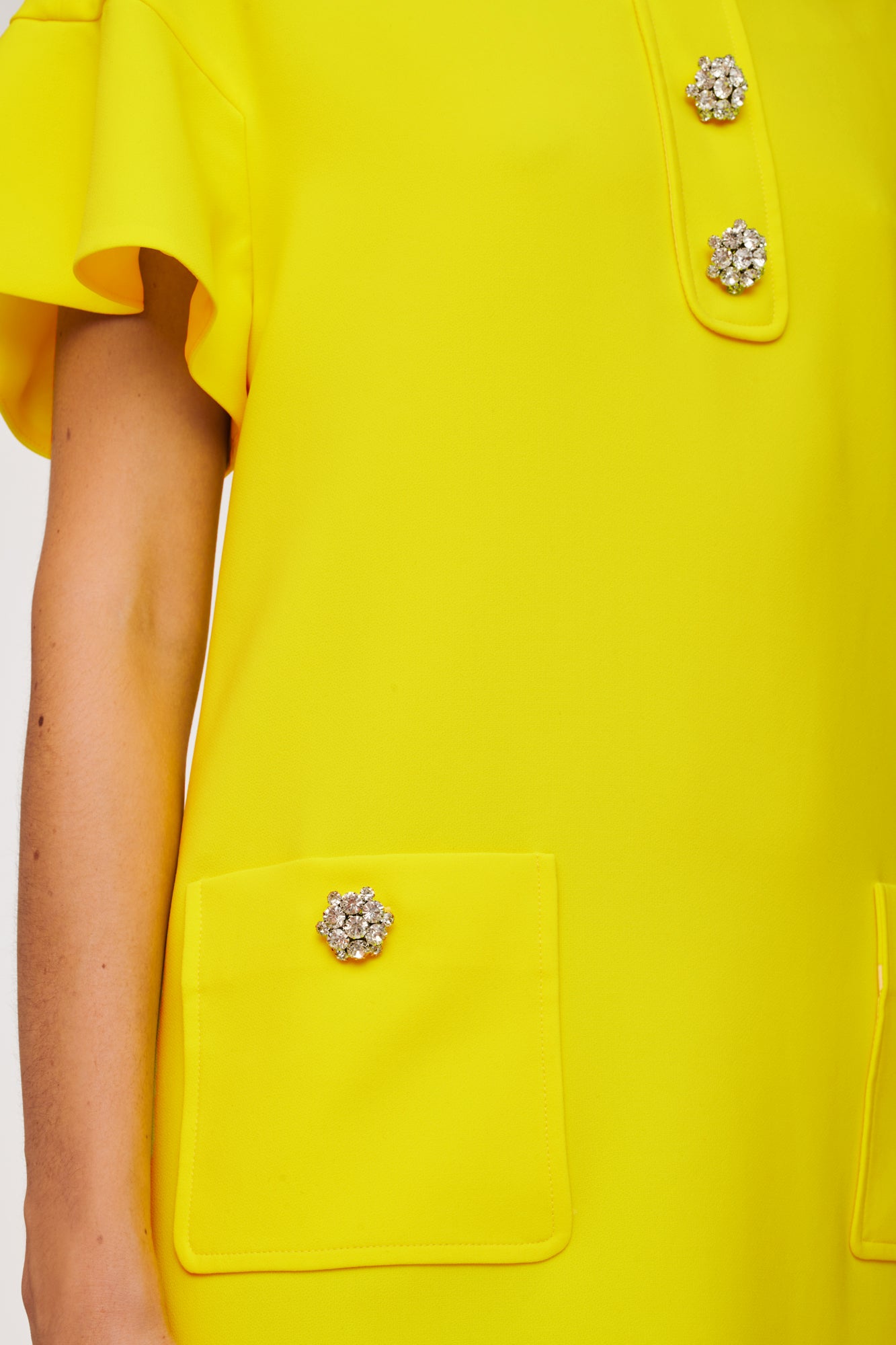 Cocktail dress with jewellery buttons