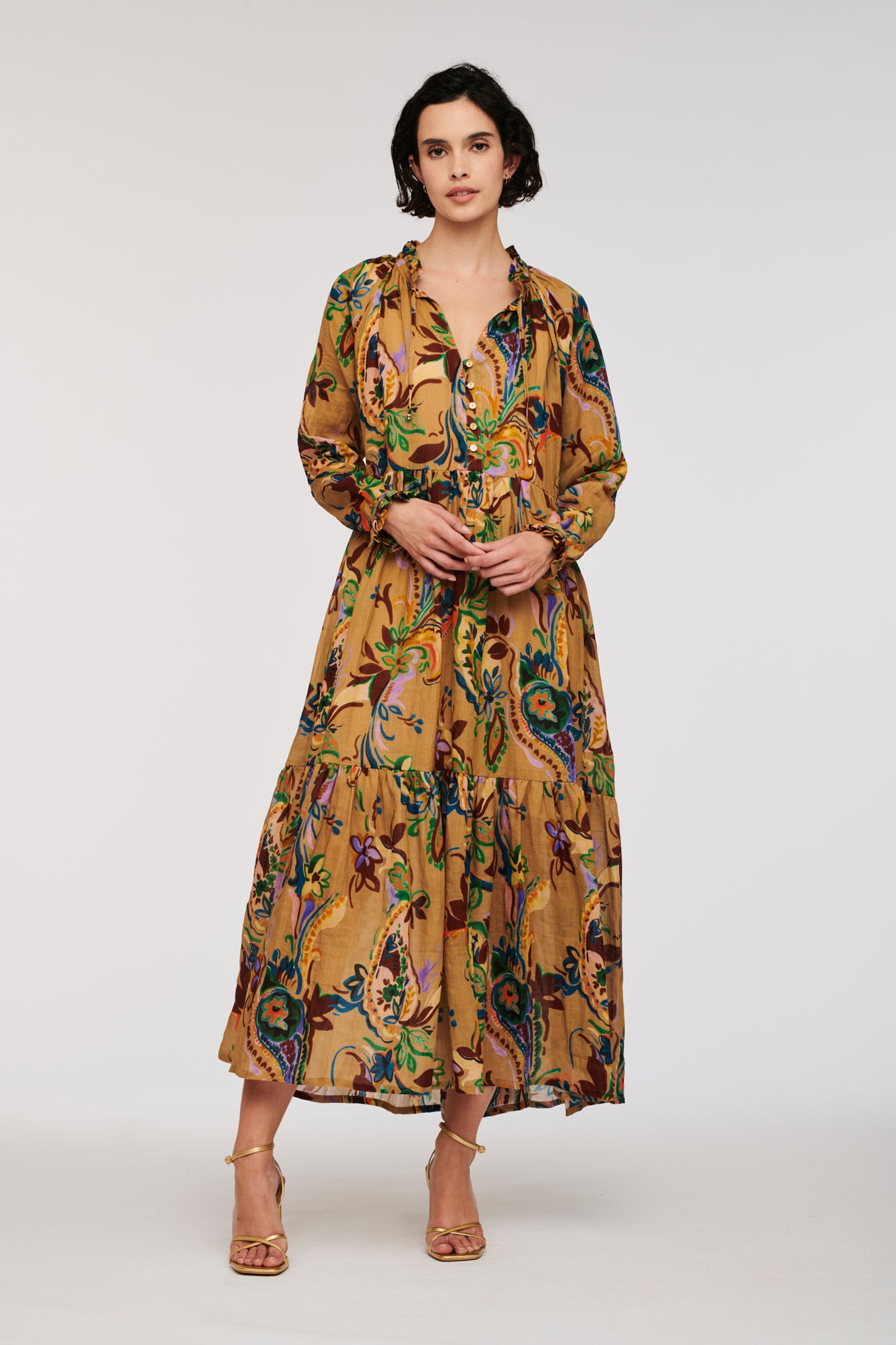 Robe longue imprimée bohème