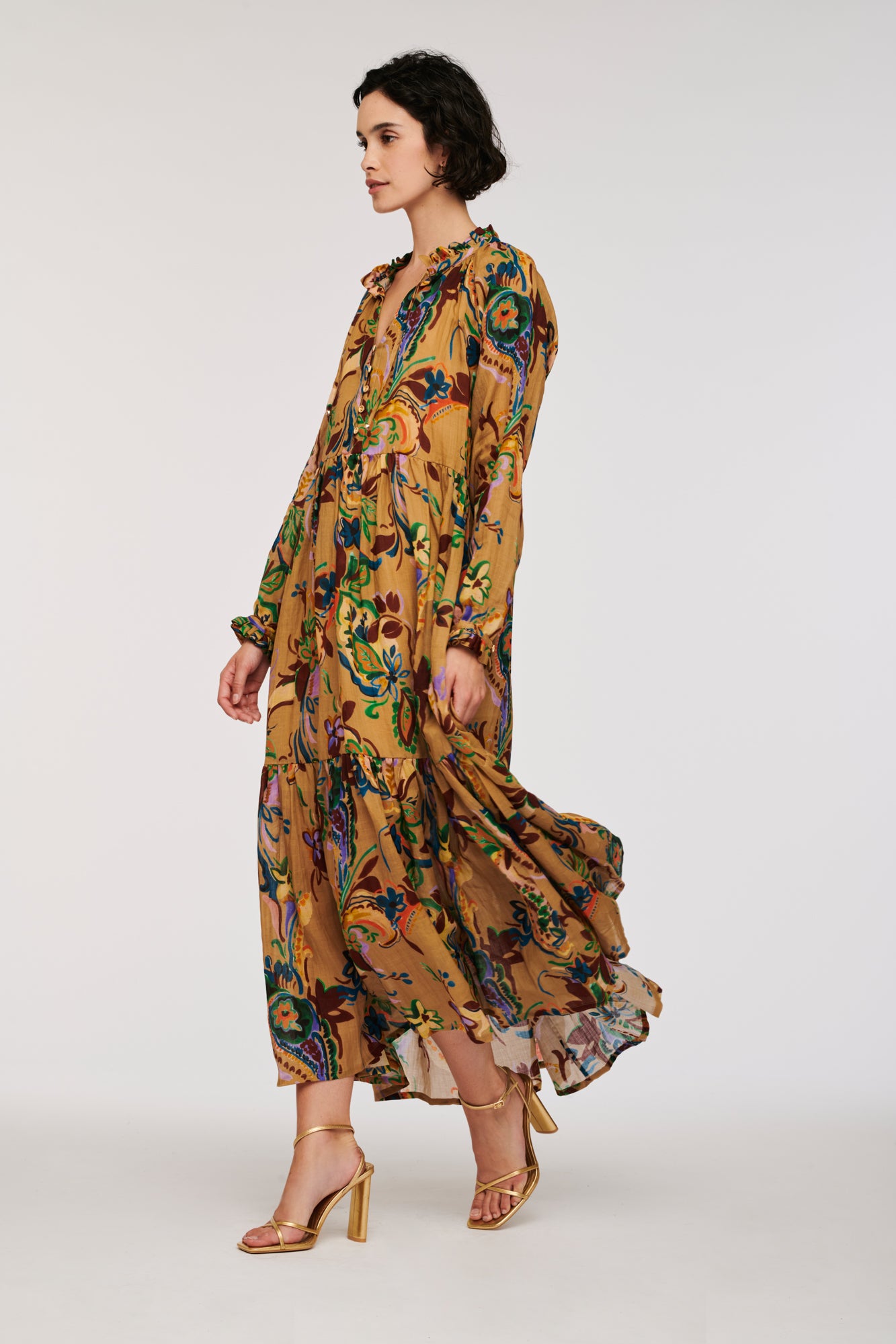 Robe longue imprimée bohème