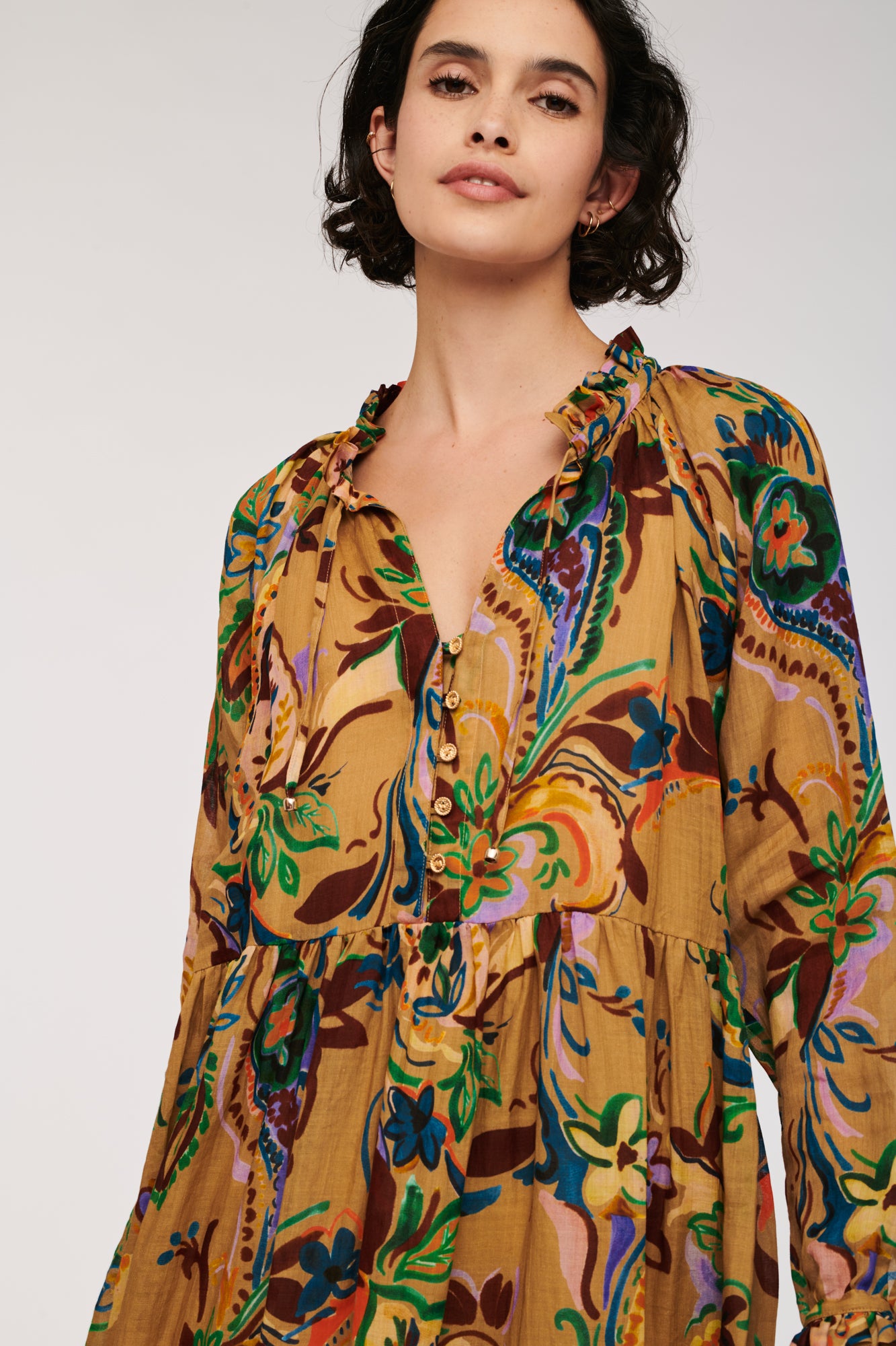 Robe longue imprimée bohème