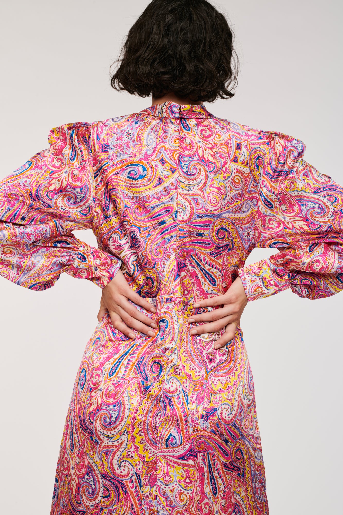 Paisley-print silk maxi dress