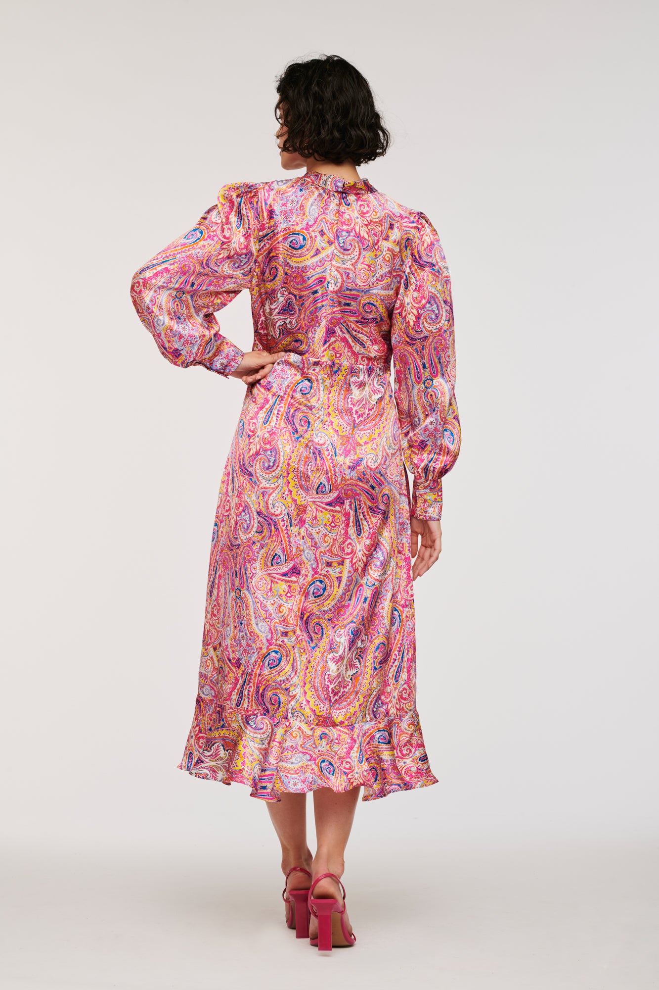 Paisley-print silk maxi dress