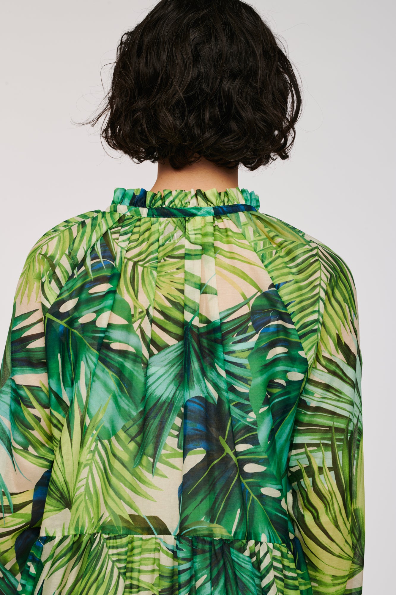 Tropical pattern maxi dress