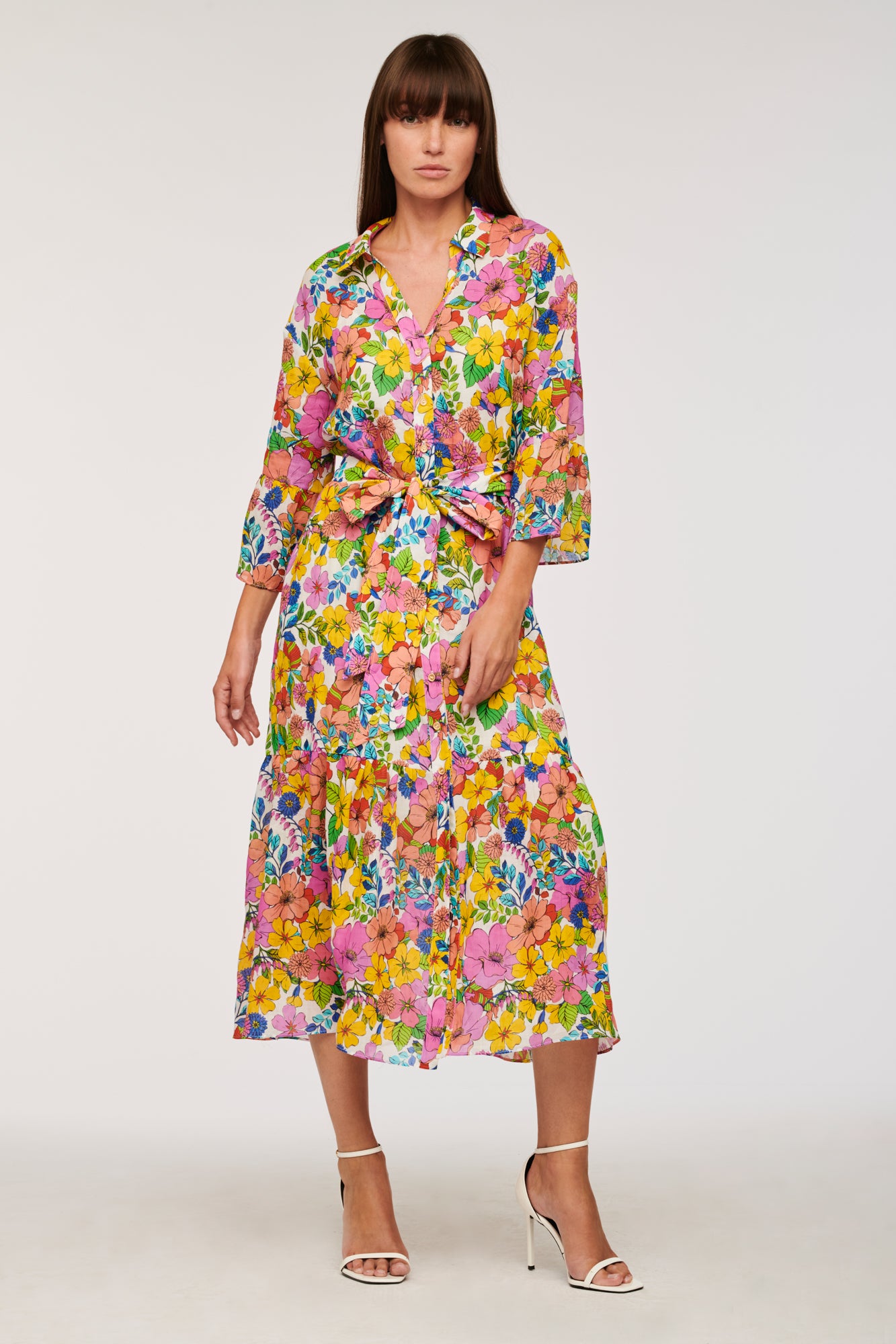 Floral print midi dress