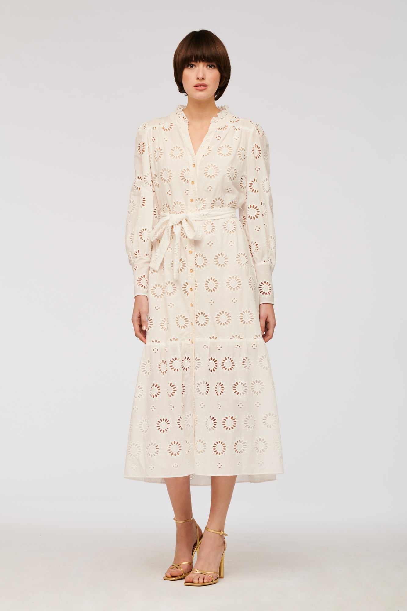 Long broderie anglaise dress