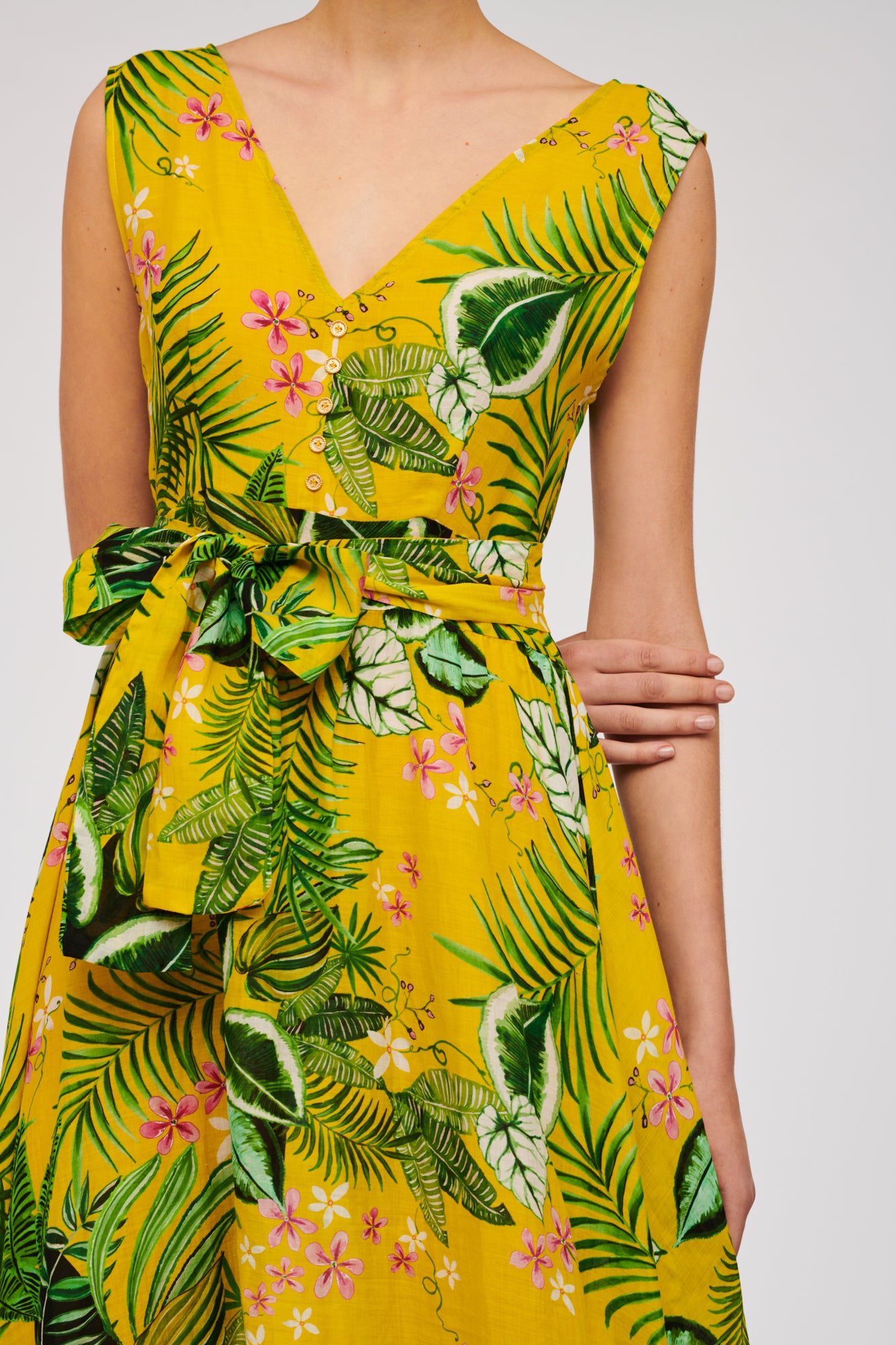 Jungle pattern maxi dress