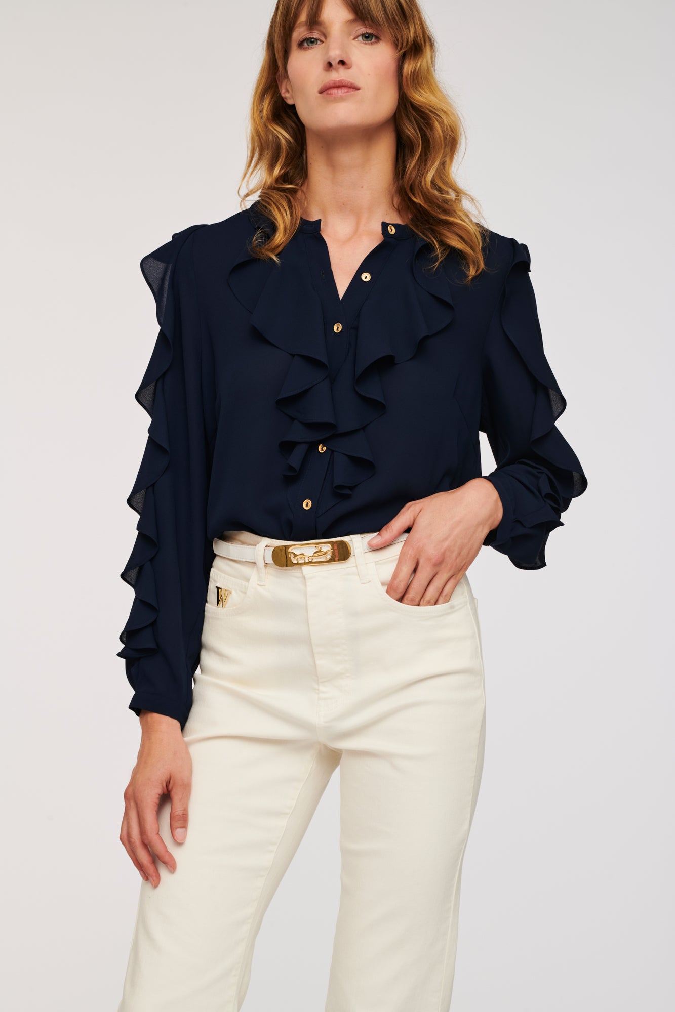 Blouse fluide volantée