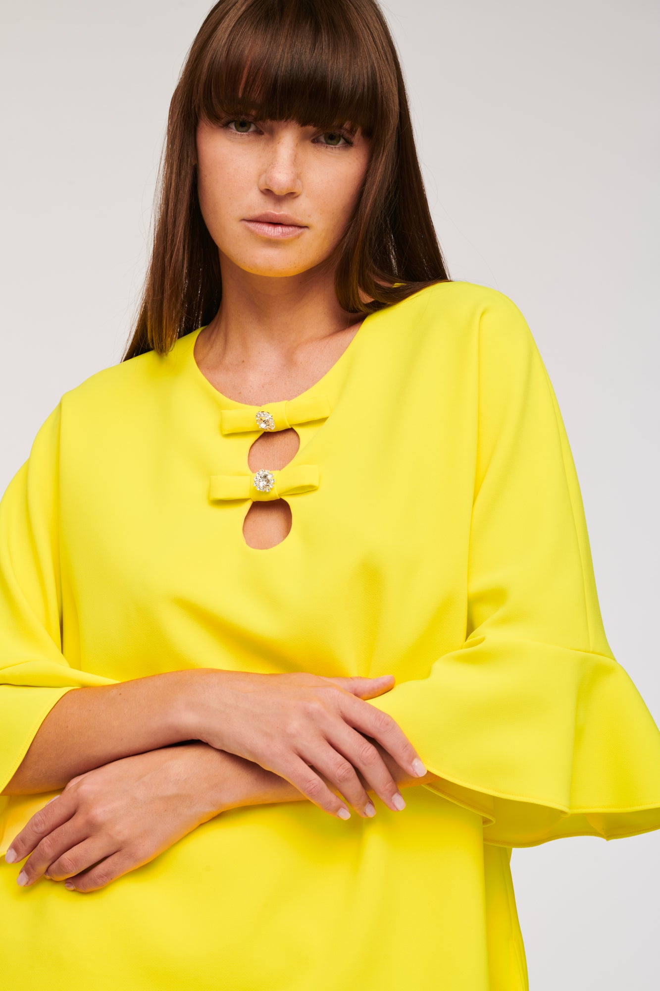 Ruffled cocktail top