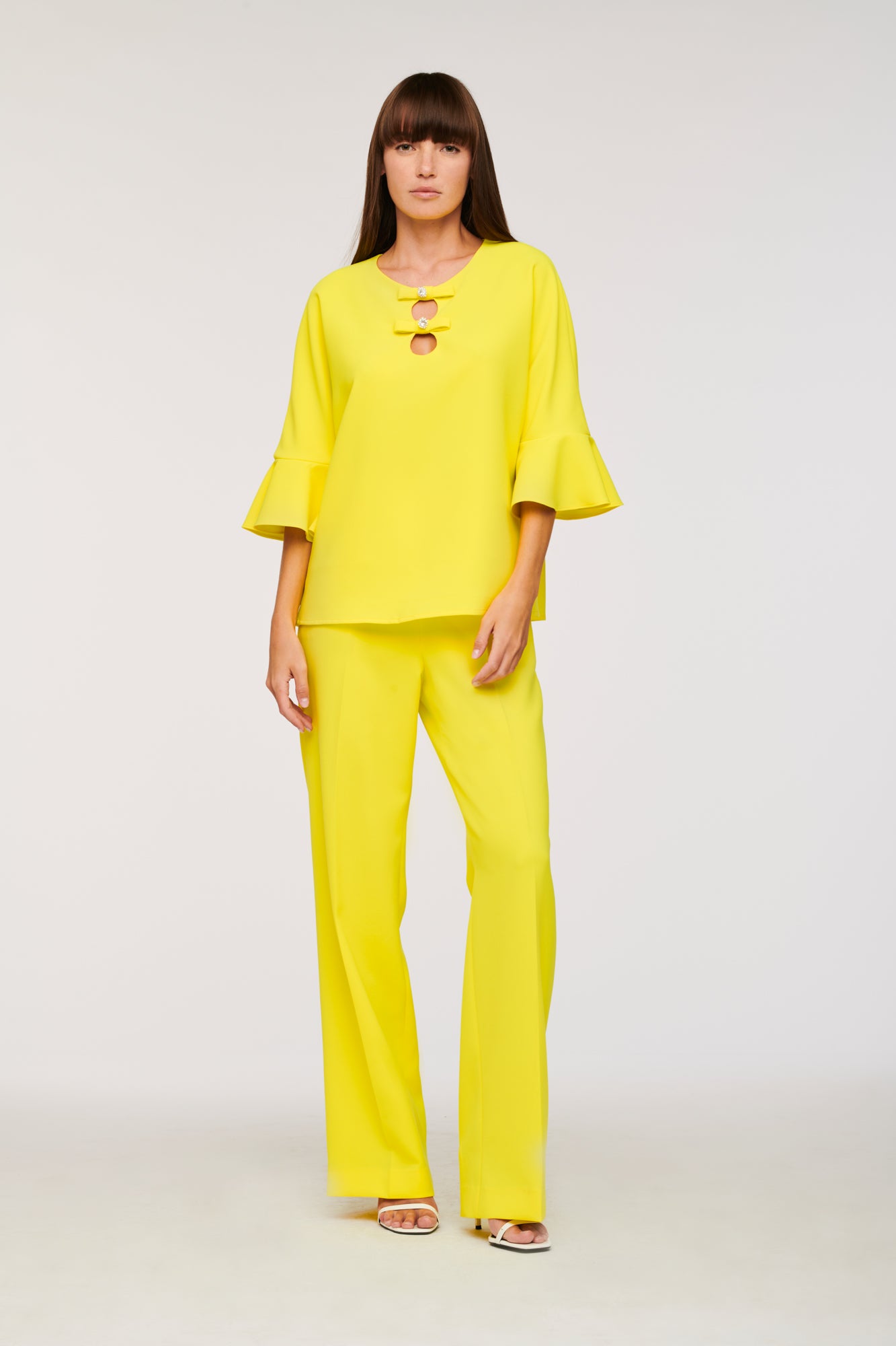 Ruffled cocktail top