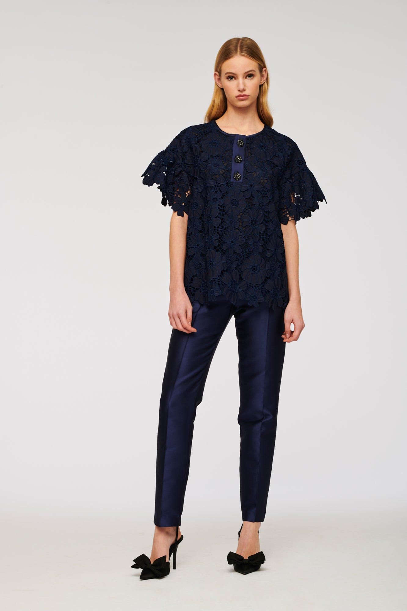Ruffled lace top