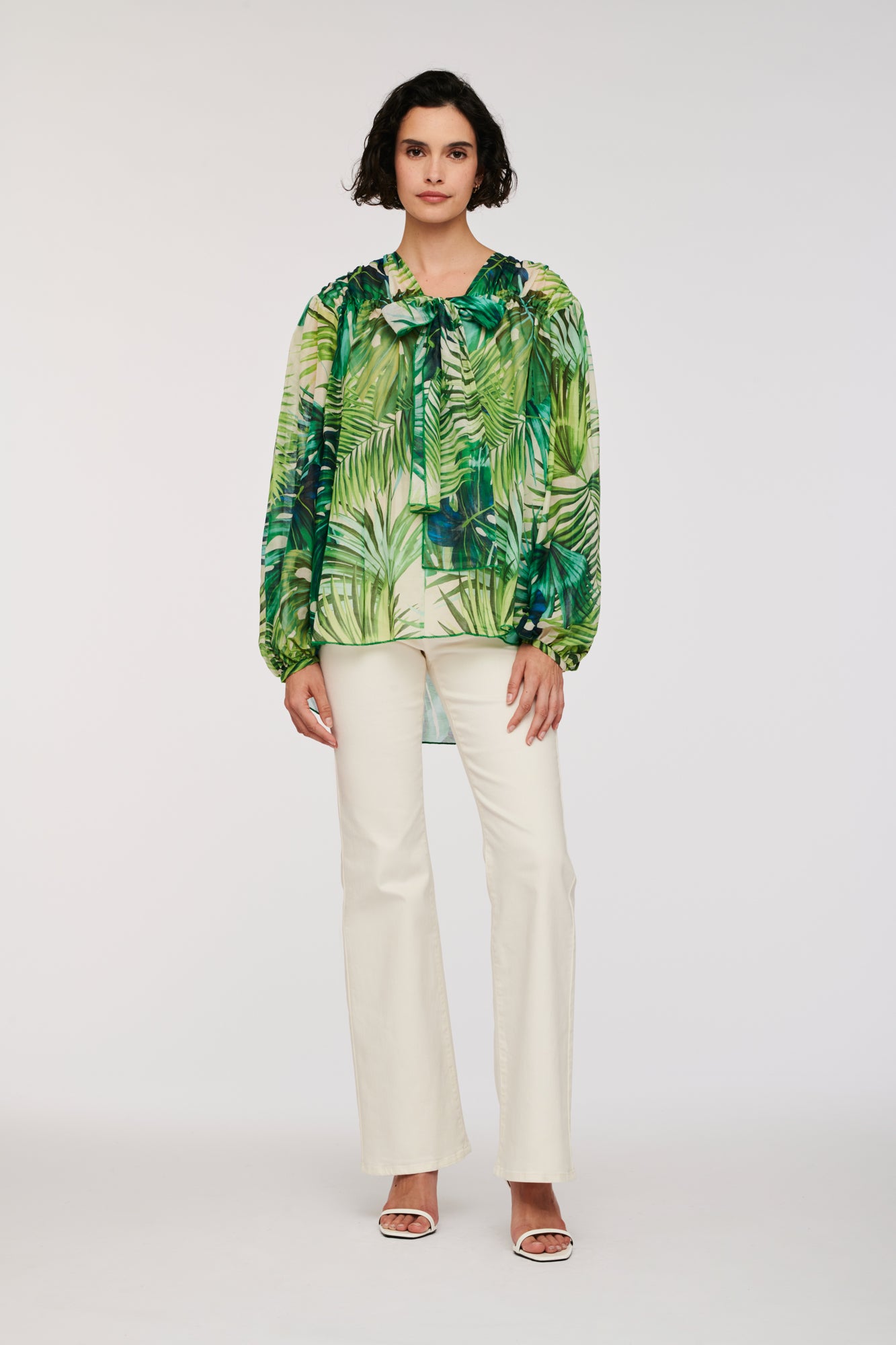 Tropical printed blouse 