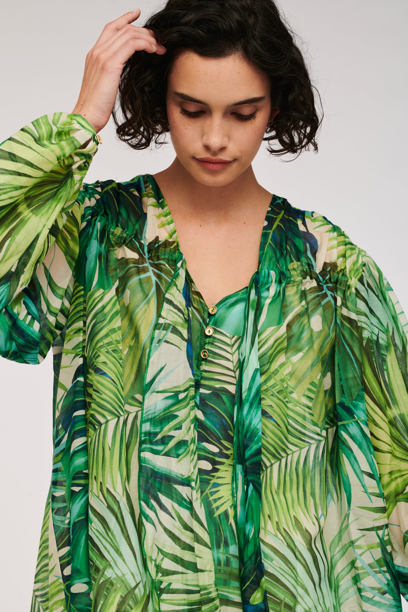 Tropical printed blouse 