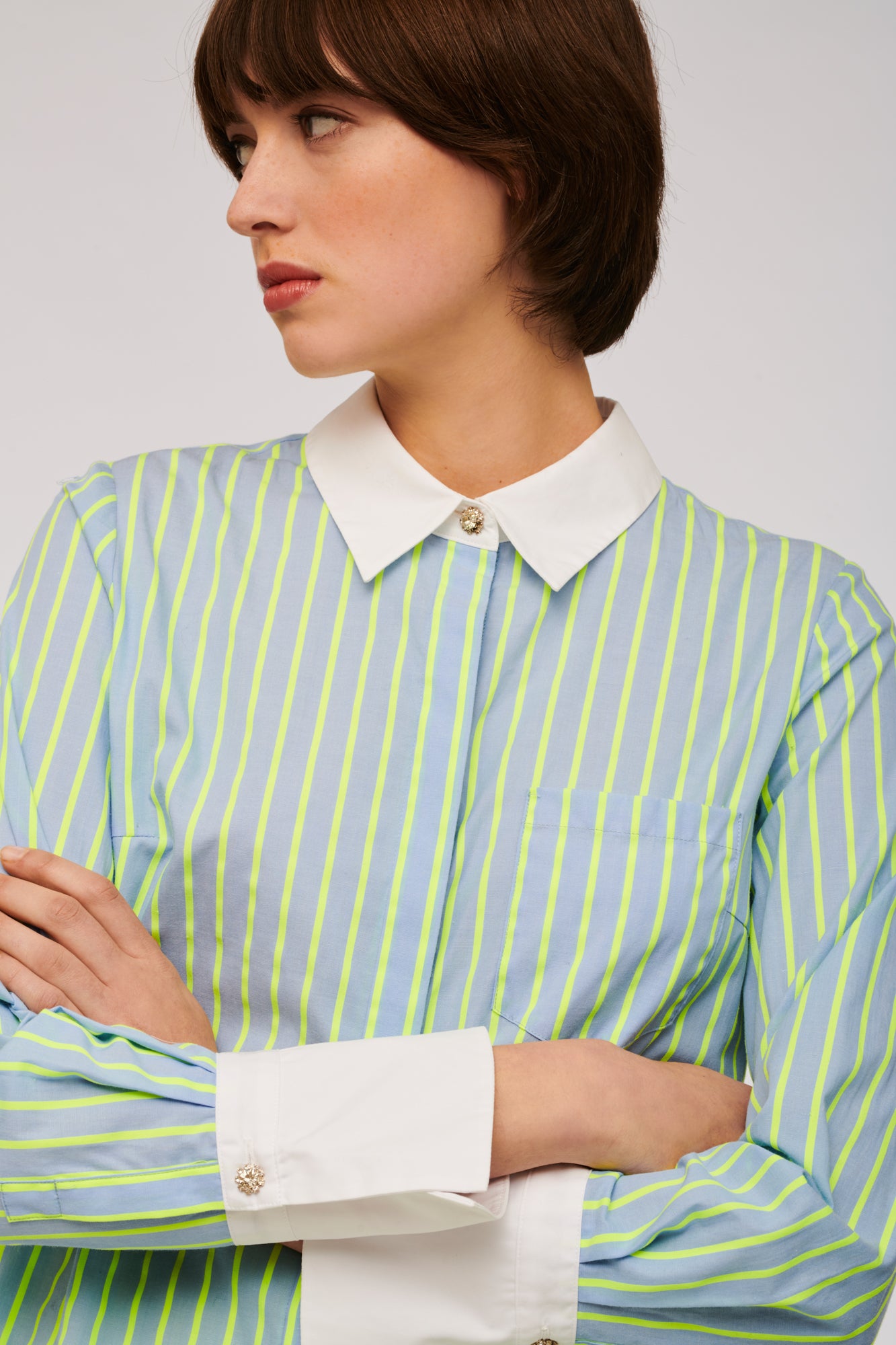 Stripy poplin shirt