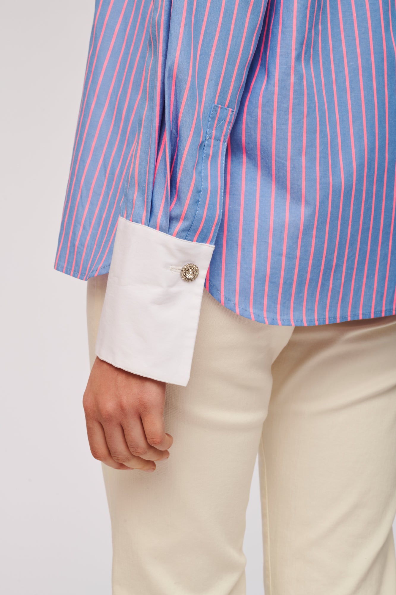 Stripy poplin shirt