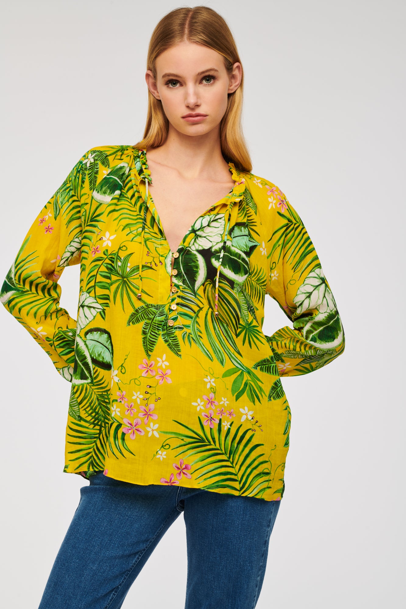 Jungle print blouse
