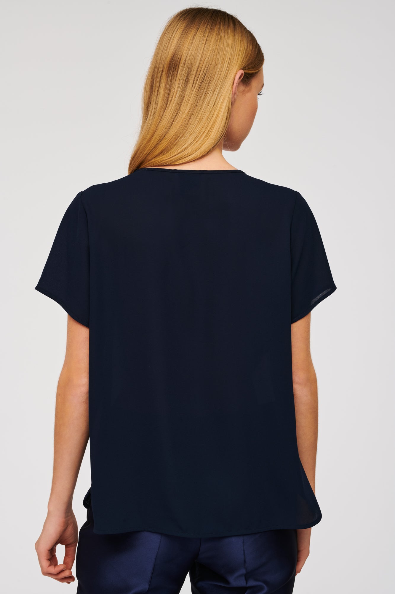 Top fluide à manches courtes