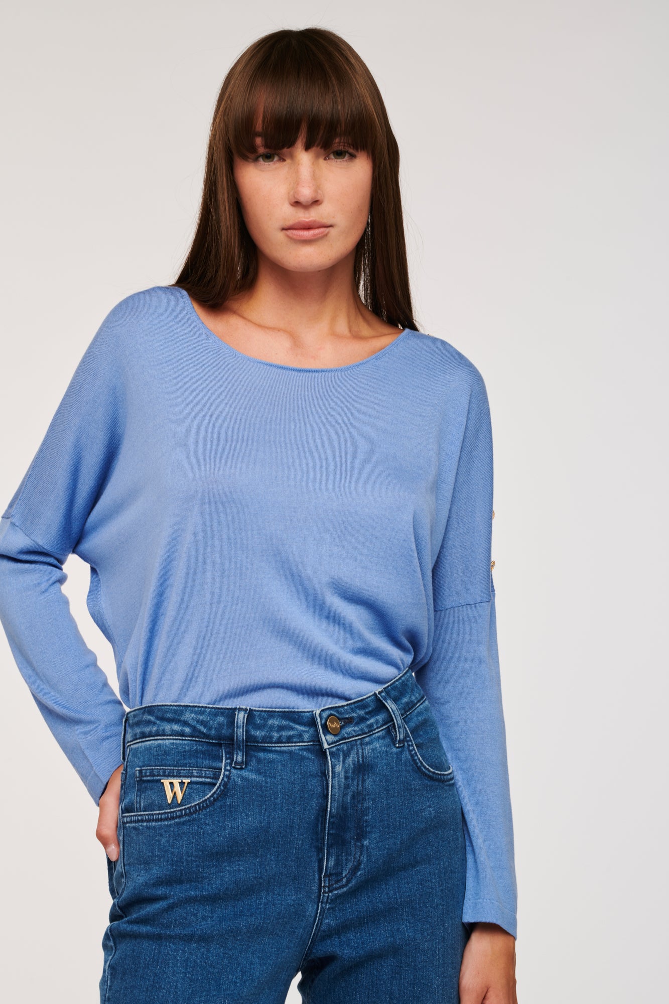 Silk and cashmere boat-neck pullover