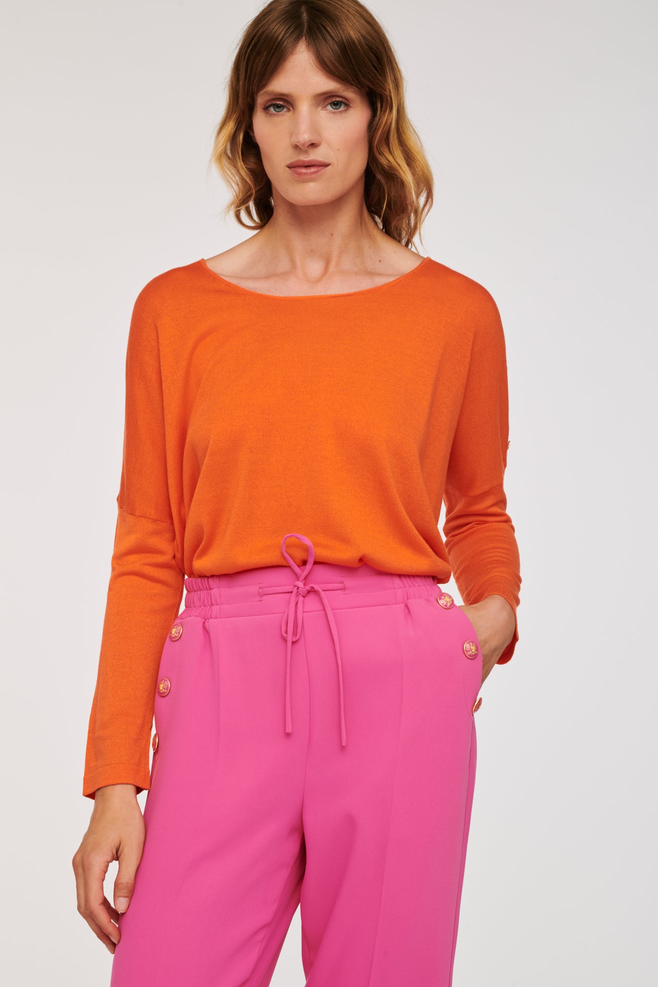 Silk and cashmere boat-neck pullover