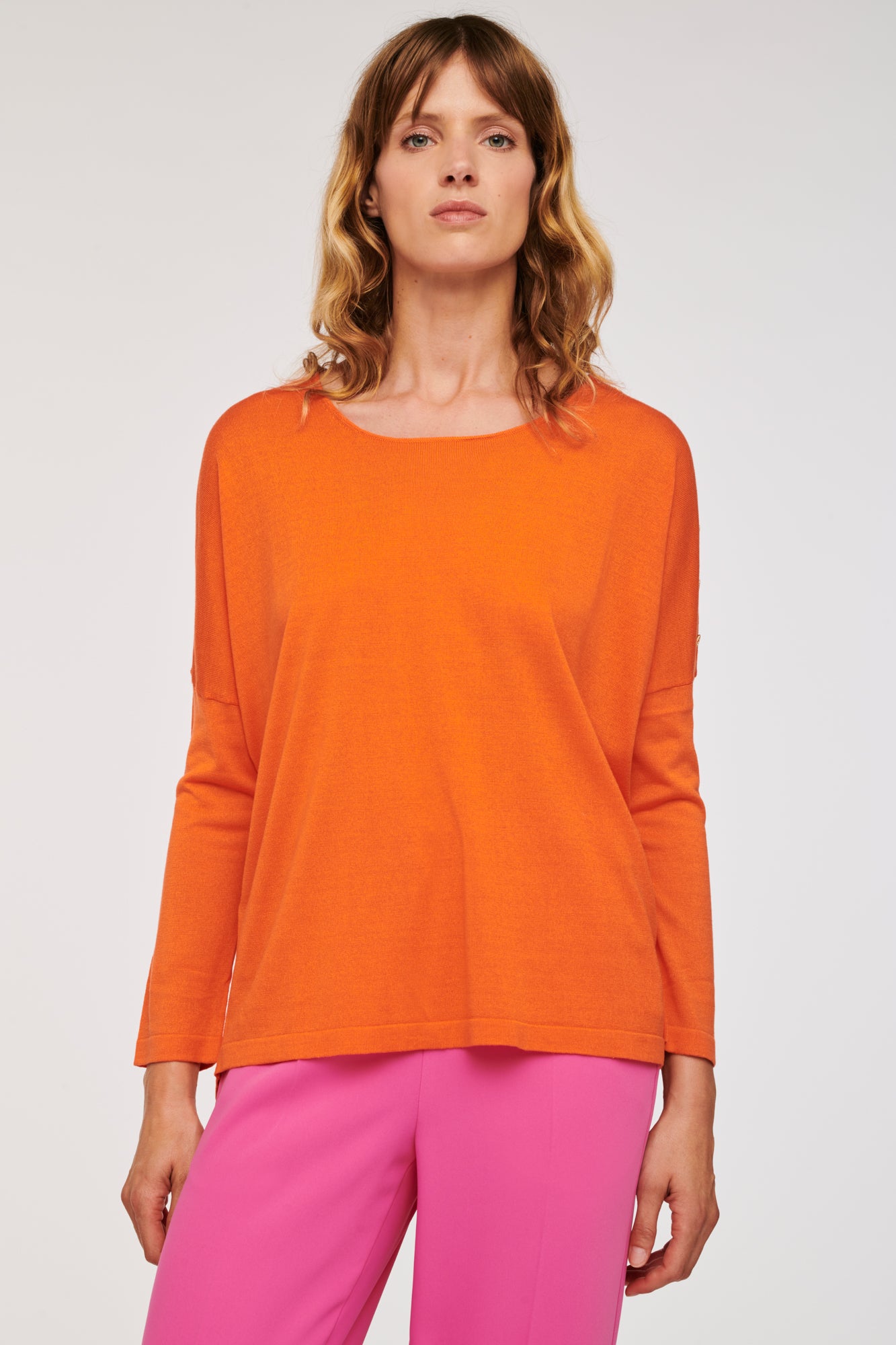Silk and cashmere boat-neck pullover