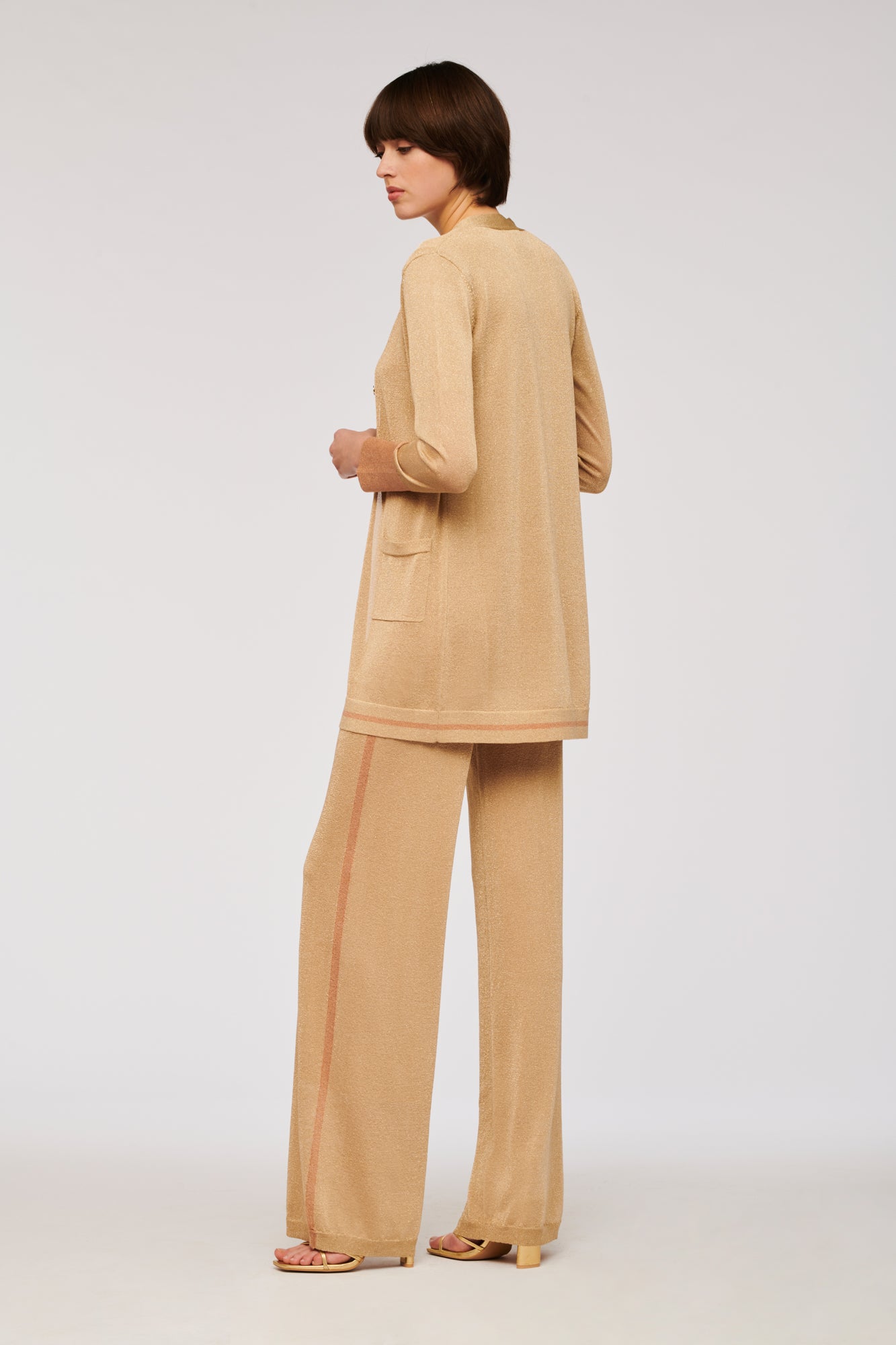 Longline lurex cardigan