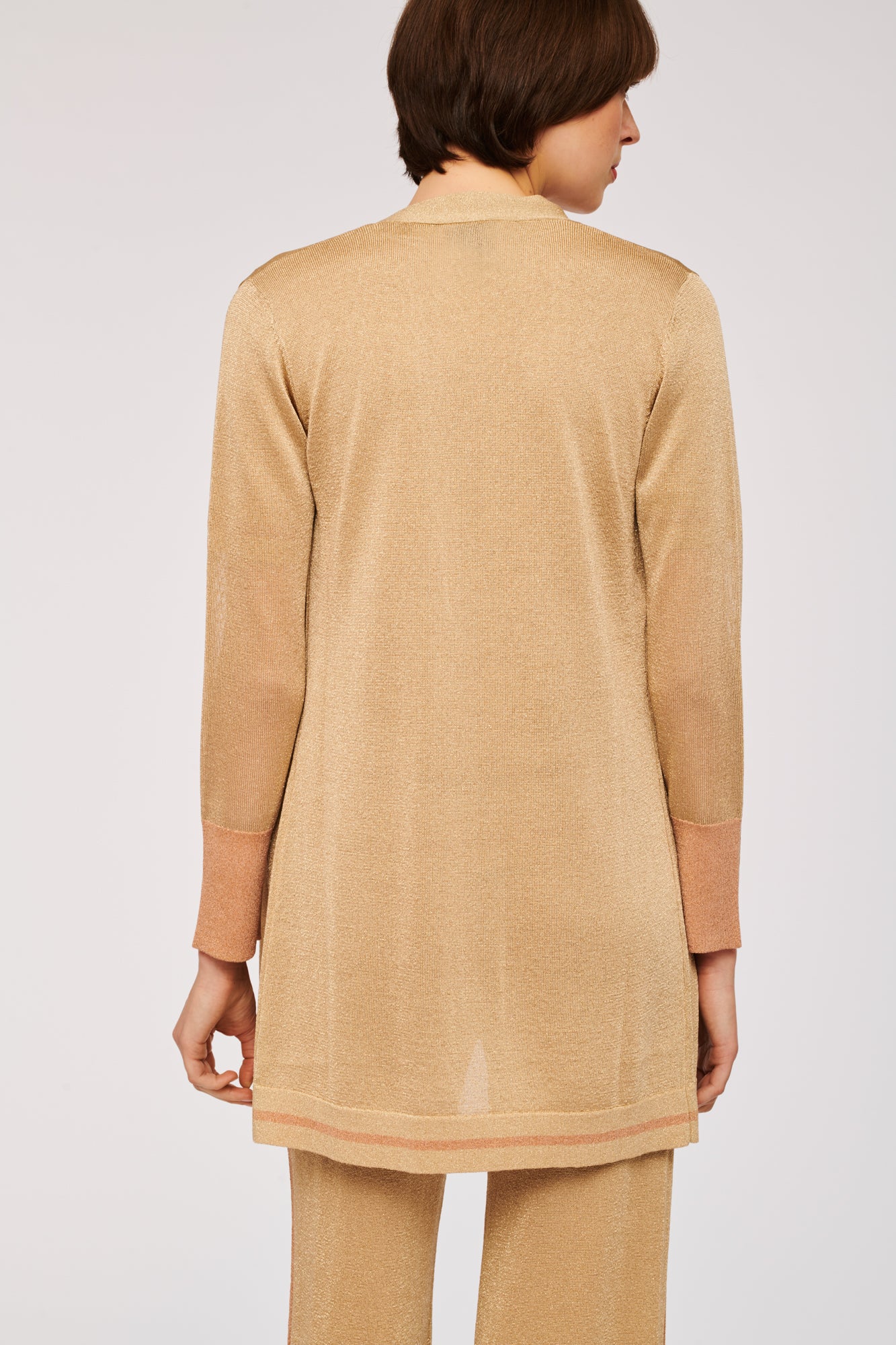 Longline lurex cardigan