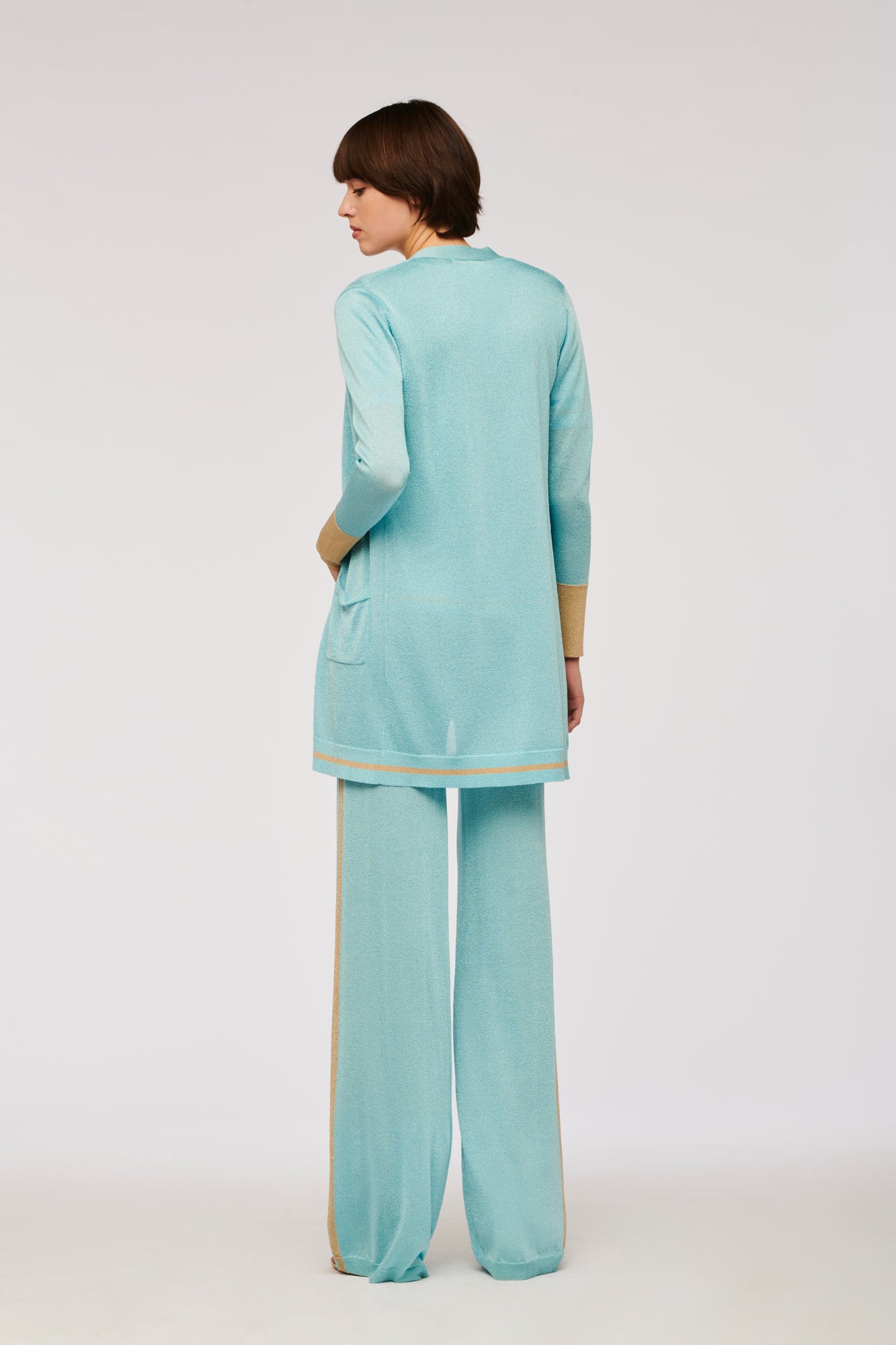 Longline lurex cardigan