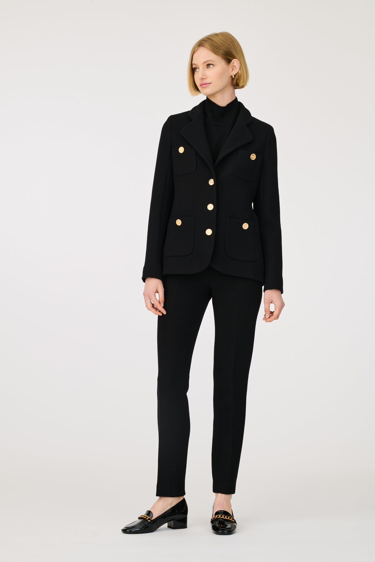 Blazer en crêpe de laine