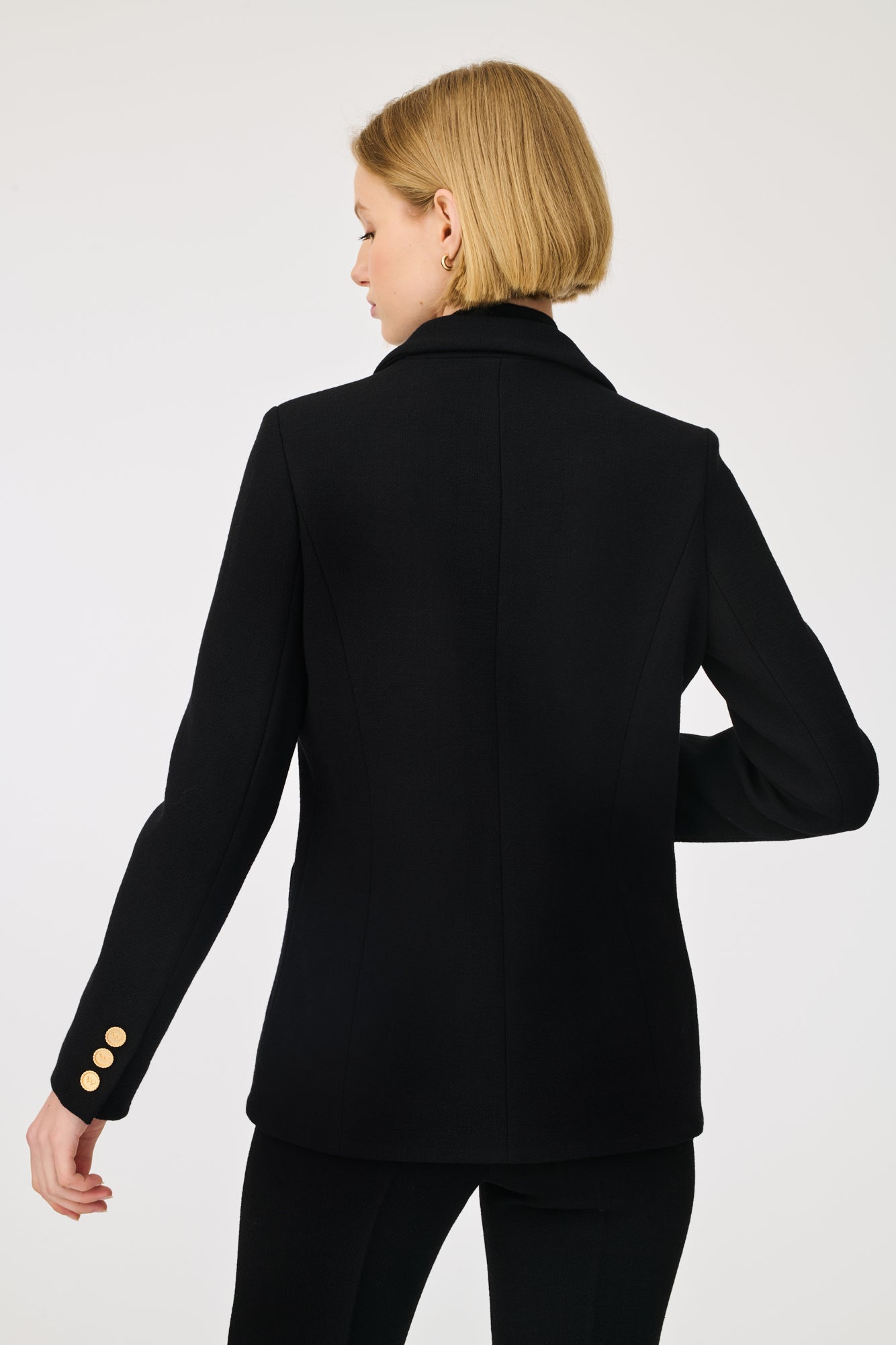 Blazer en crêpe de laine