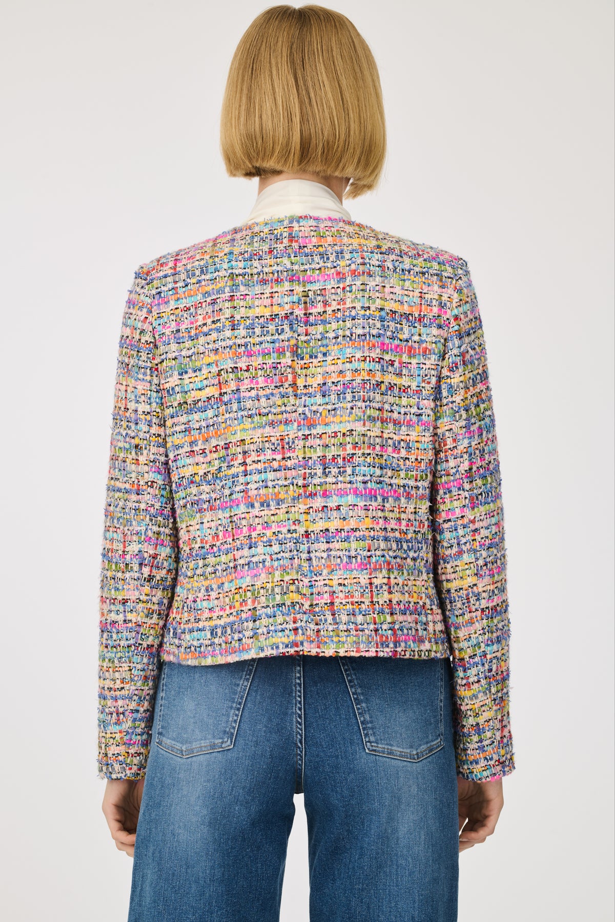 Multicoloured tweed jacket
